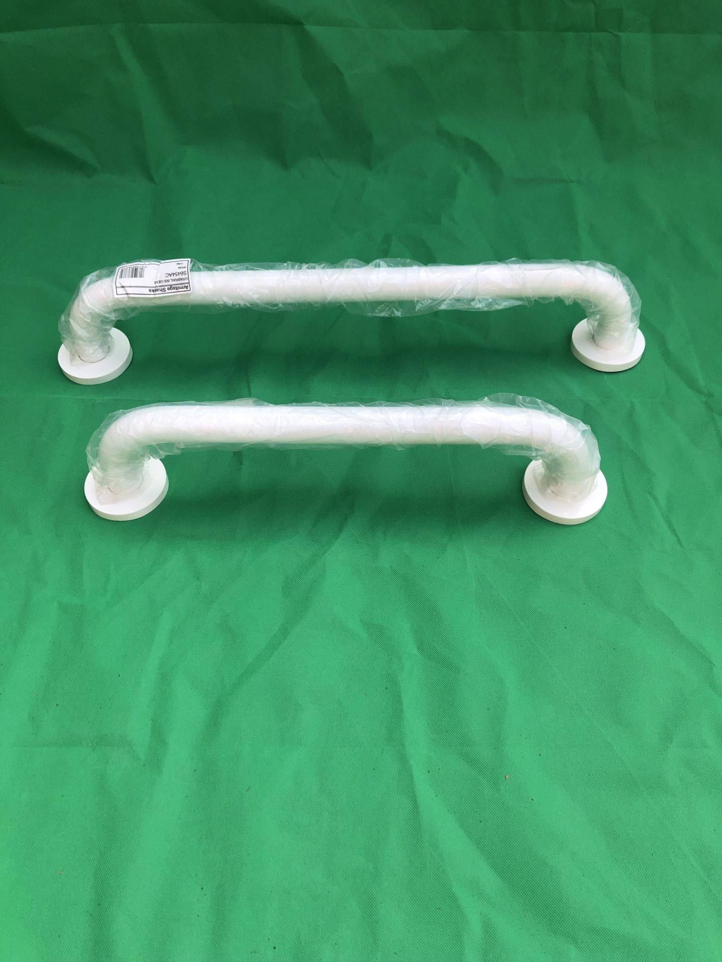 Hand Grab Rails in White x 2. 1 x 60cm and 1 45cm