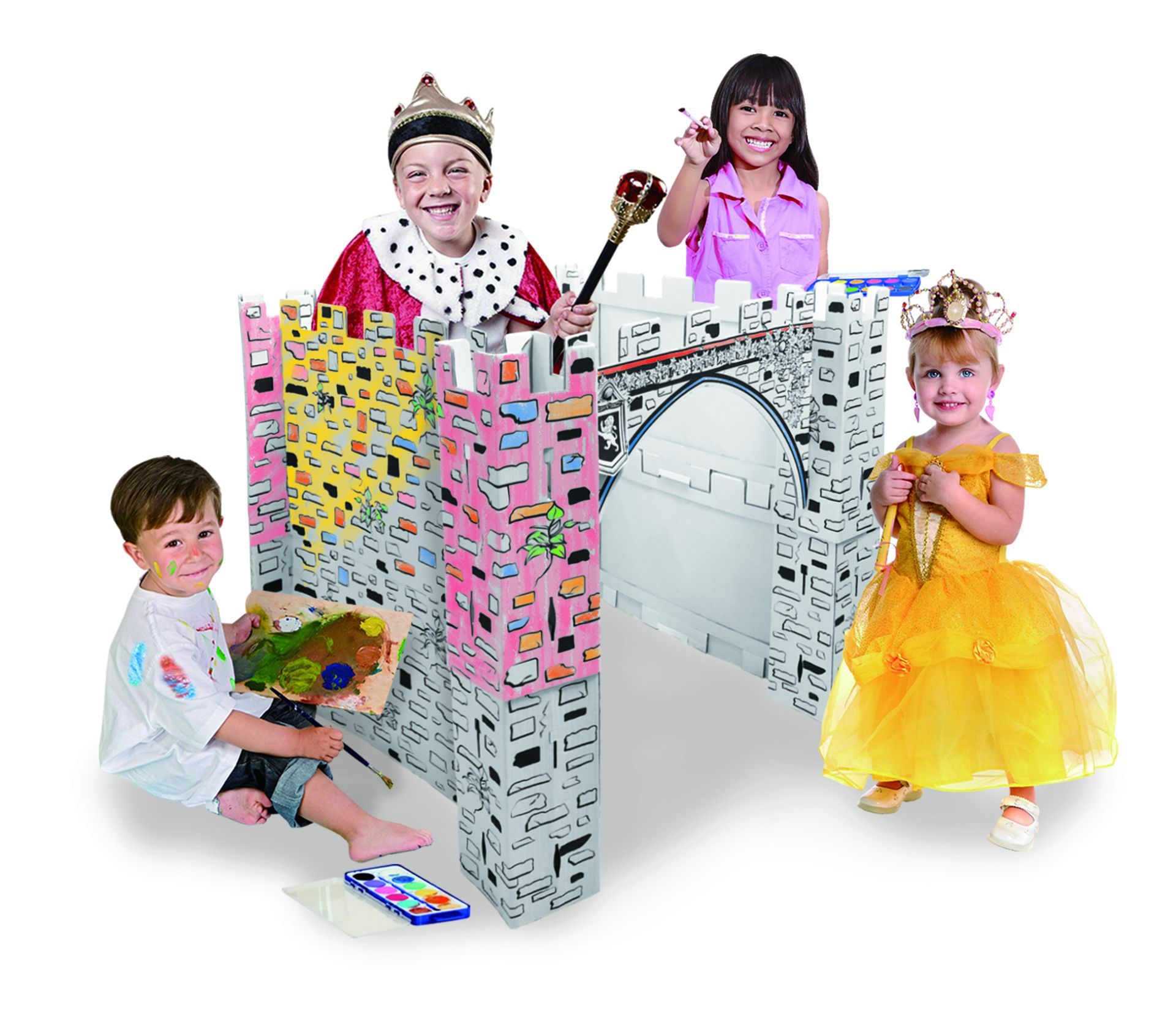 Pallet Of 14 Boxes Of 4 Little Castles Paper Creation Toys - Bild 2 aus 6