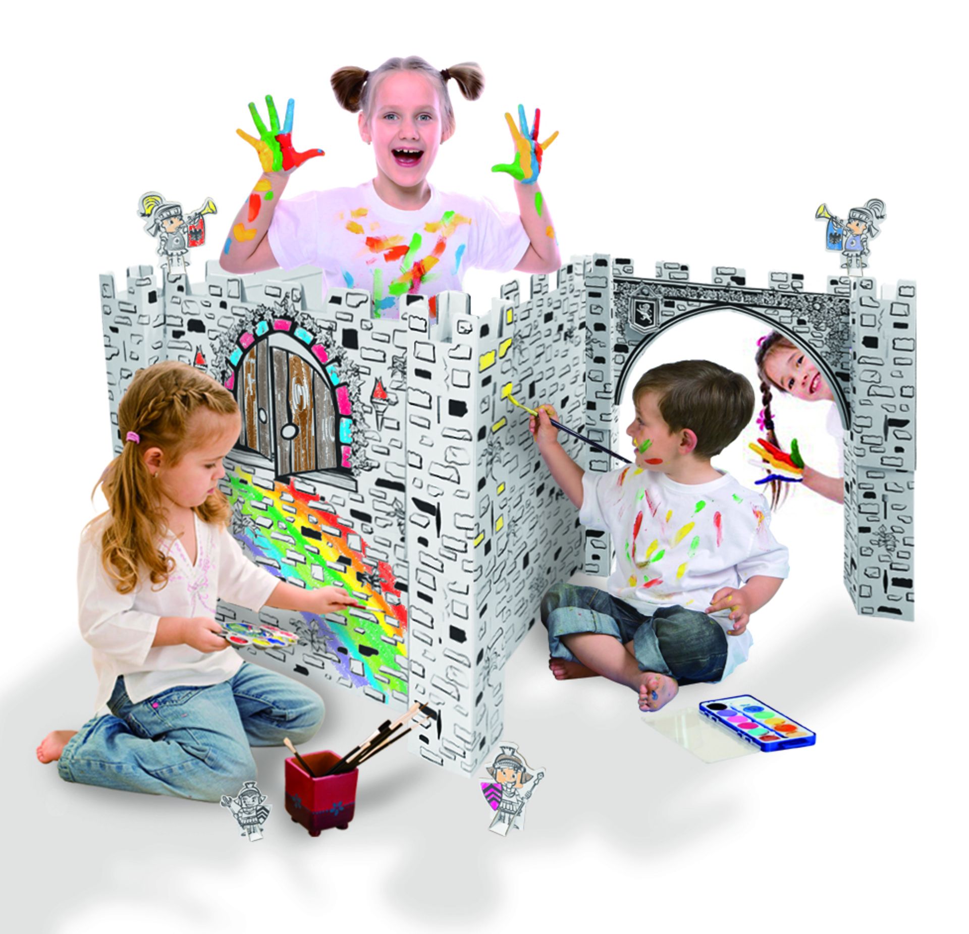 Pallet Of 14 Boxes Of 4 Little Castles Paper Creation Toys - Bild 4 aus 6