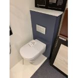 Display floating WC and back unit