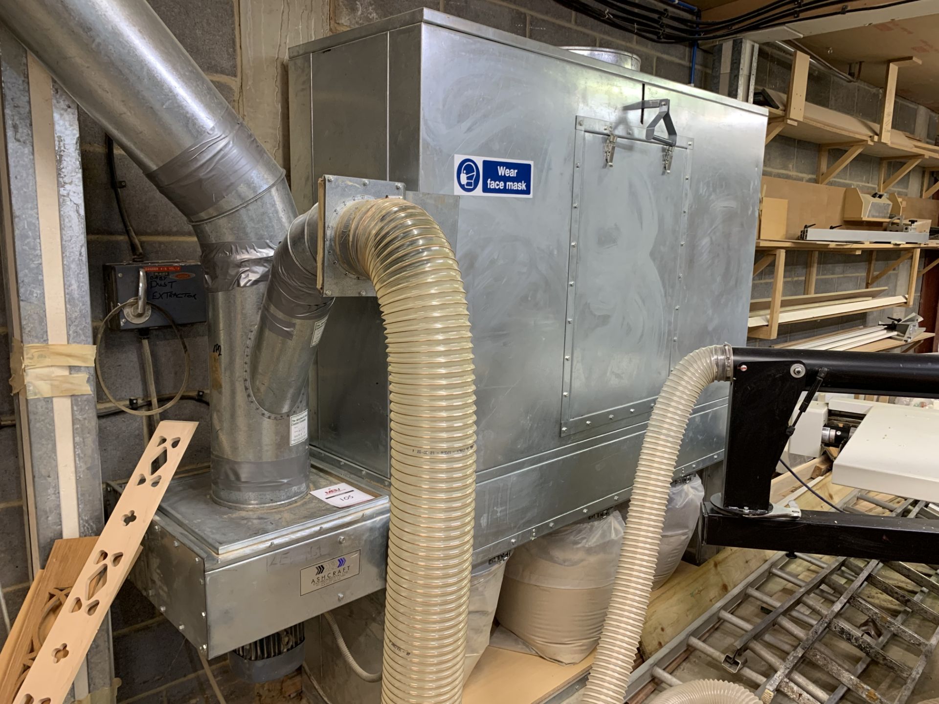3 Bag Dust Extraction Unit and associated ducting