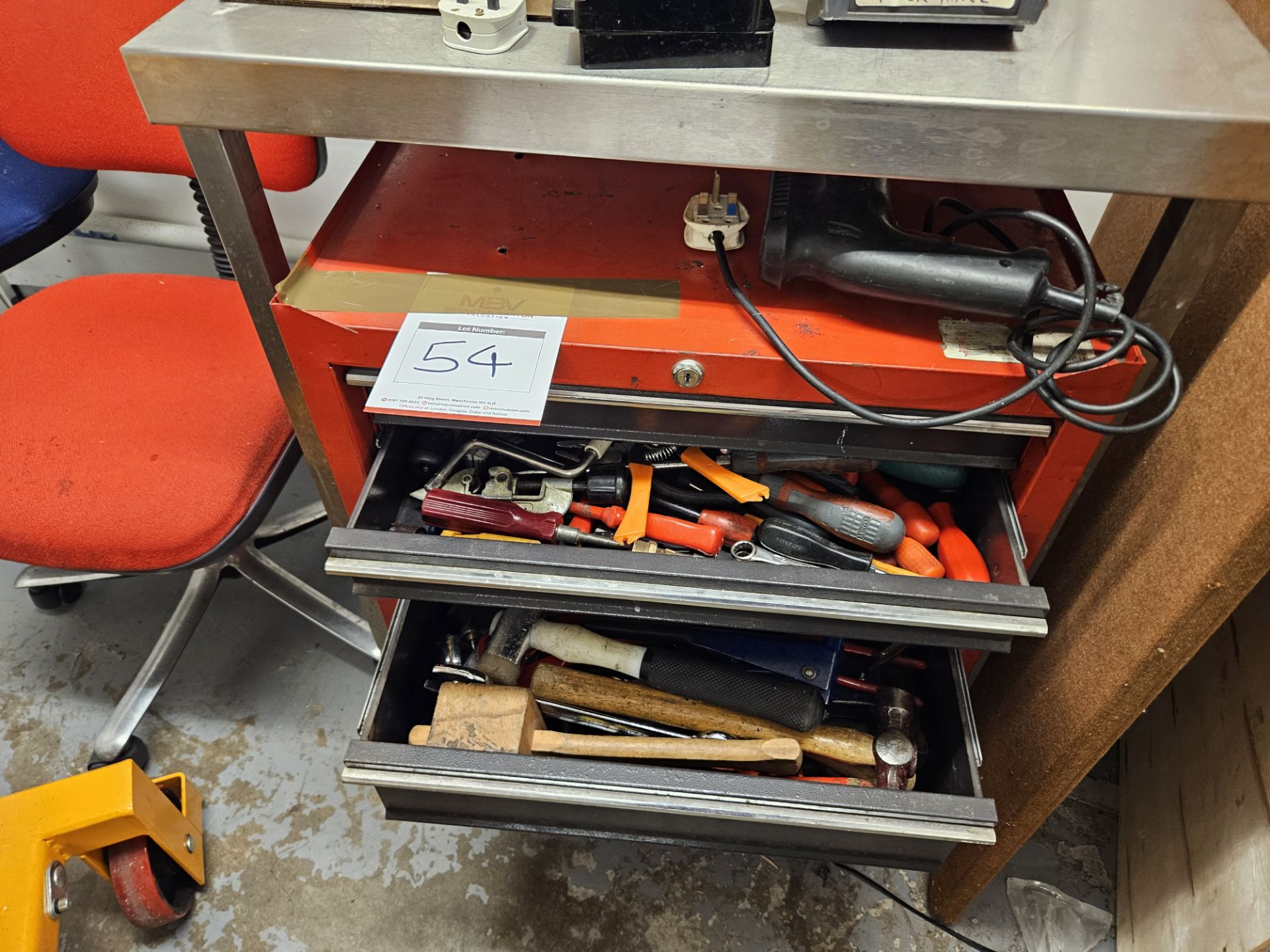 Homak Tool Box + Content of hand tools