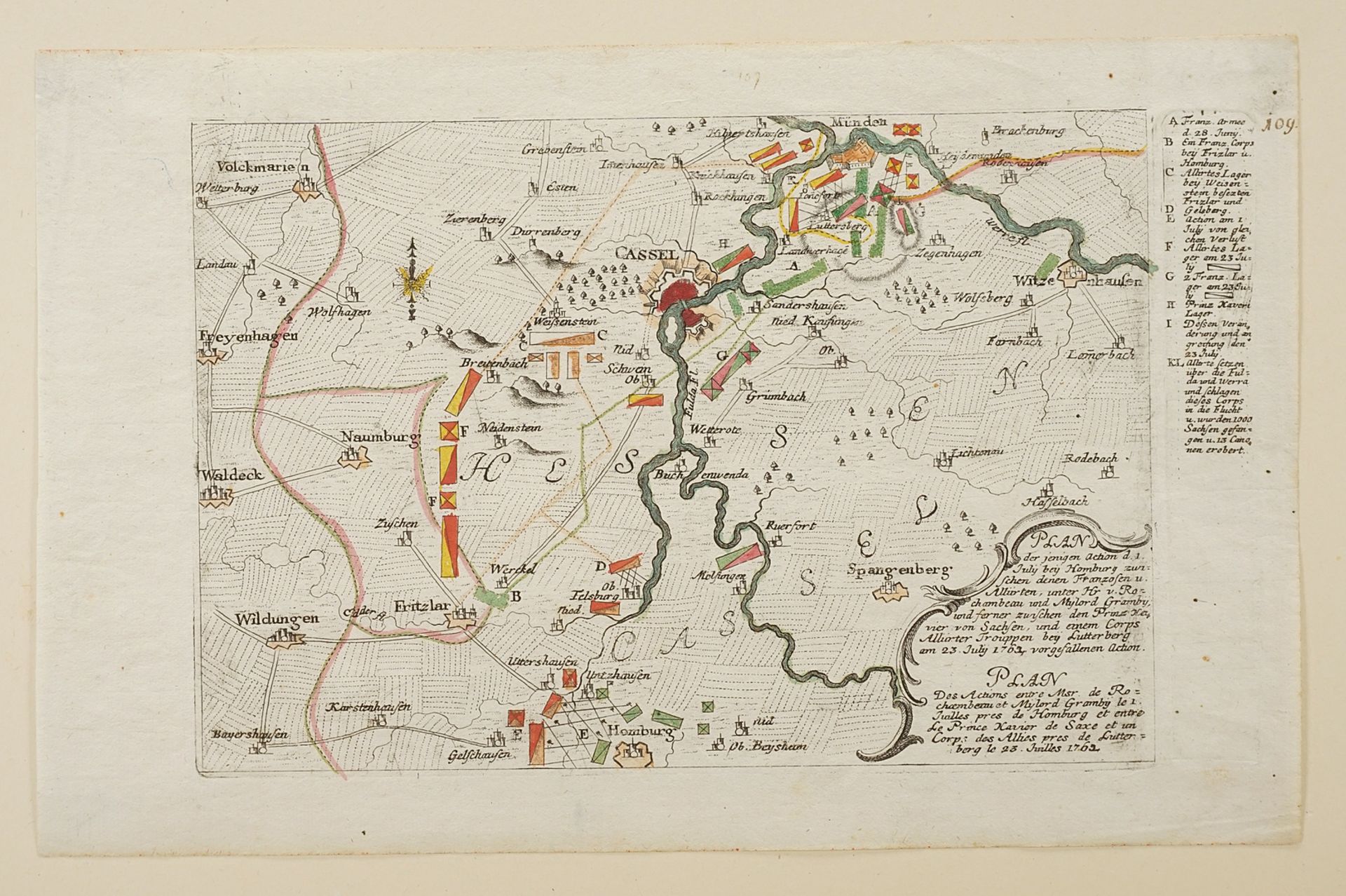 Plan of the Siege of Kassel 1762 - Image 3 of 3