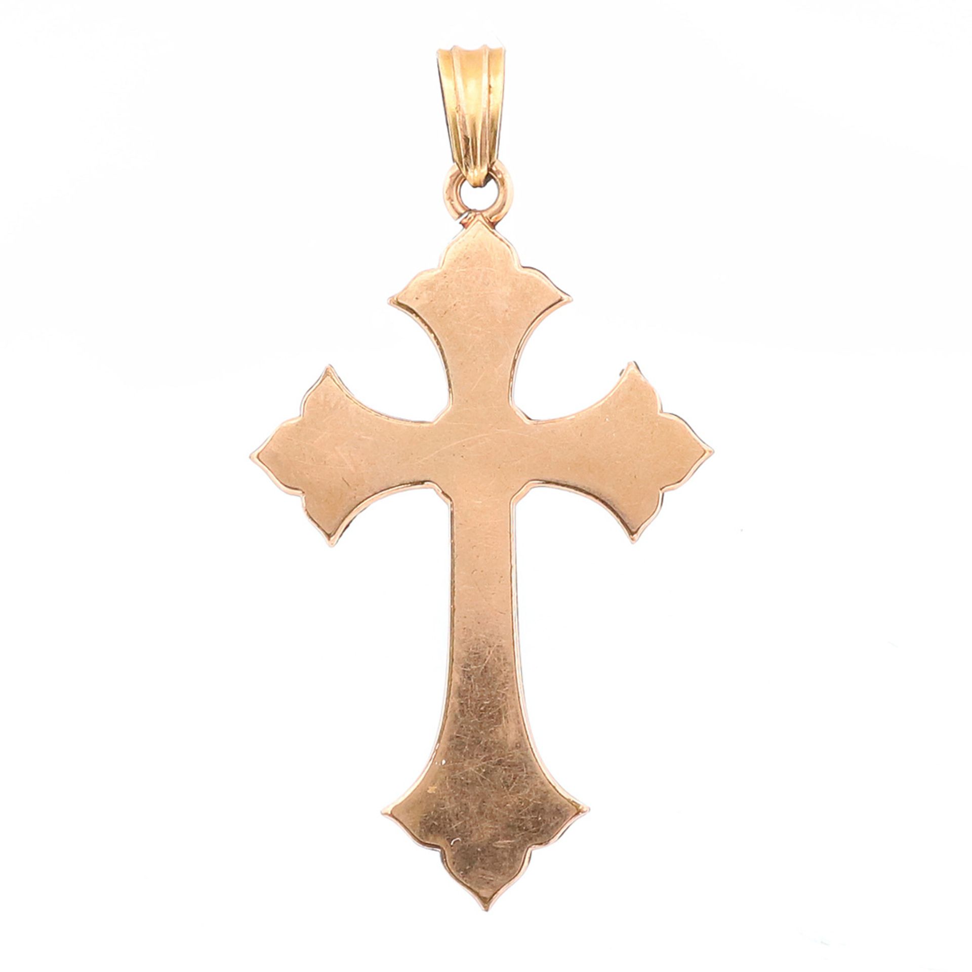 Cross pendant with millefiori micro-mosaic - Image 2 of 2