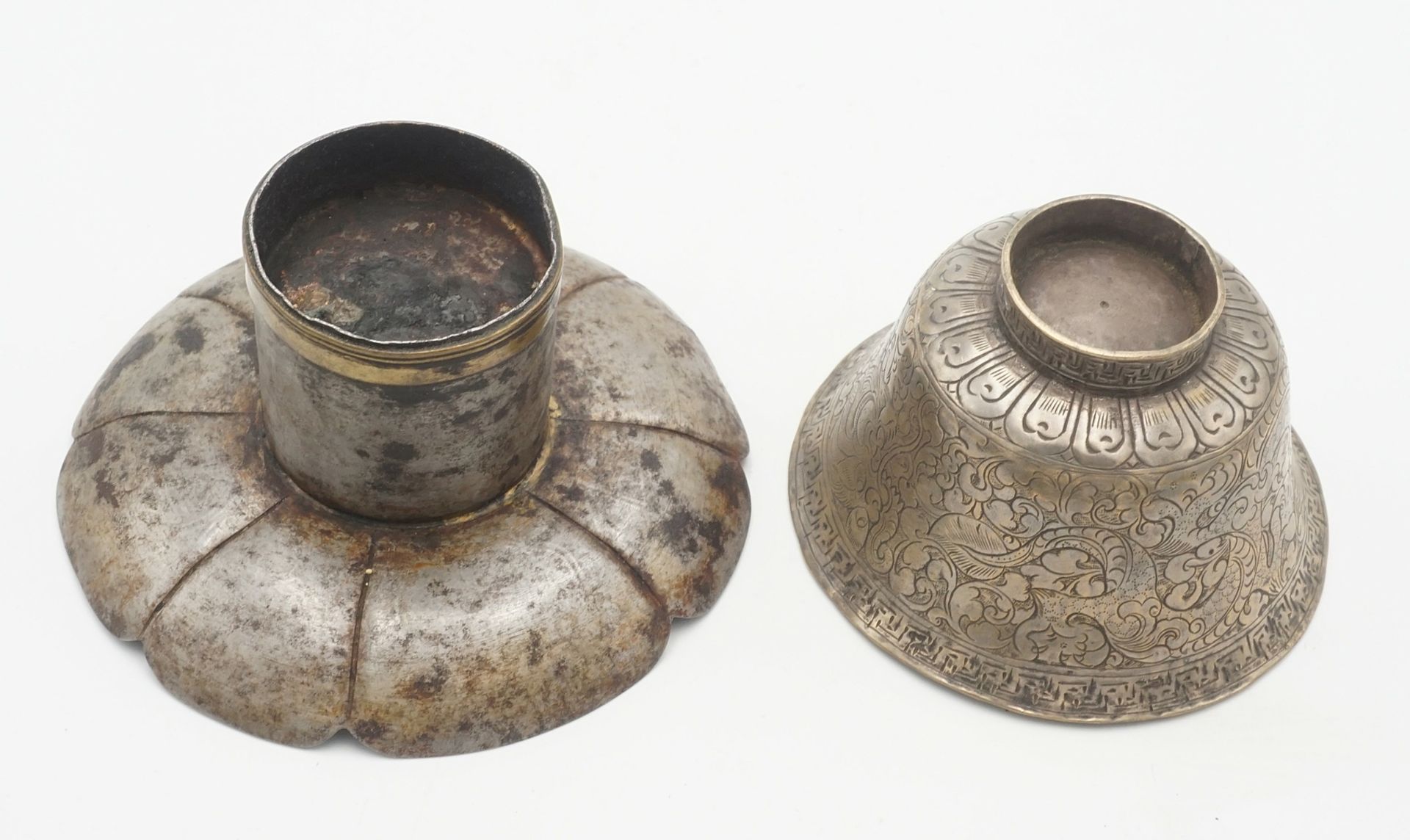 Tea bowl and base, Tibet - Image 4 of 4