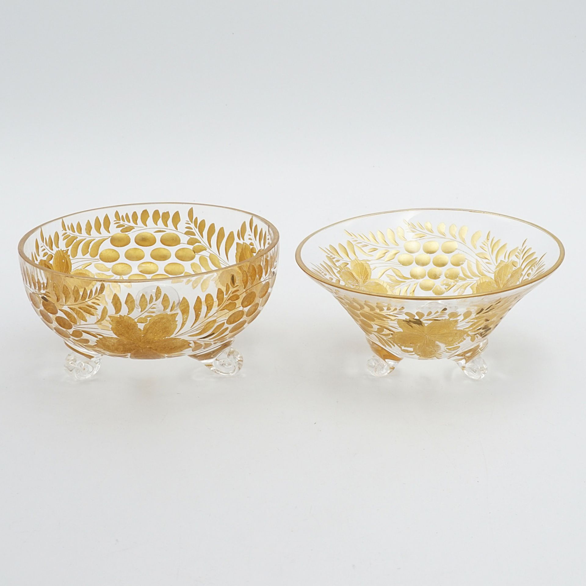 Two footed bowls, 1st half of the 20th century
