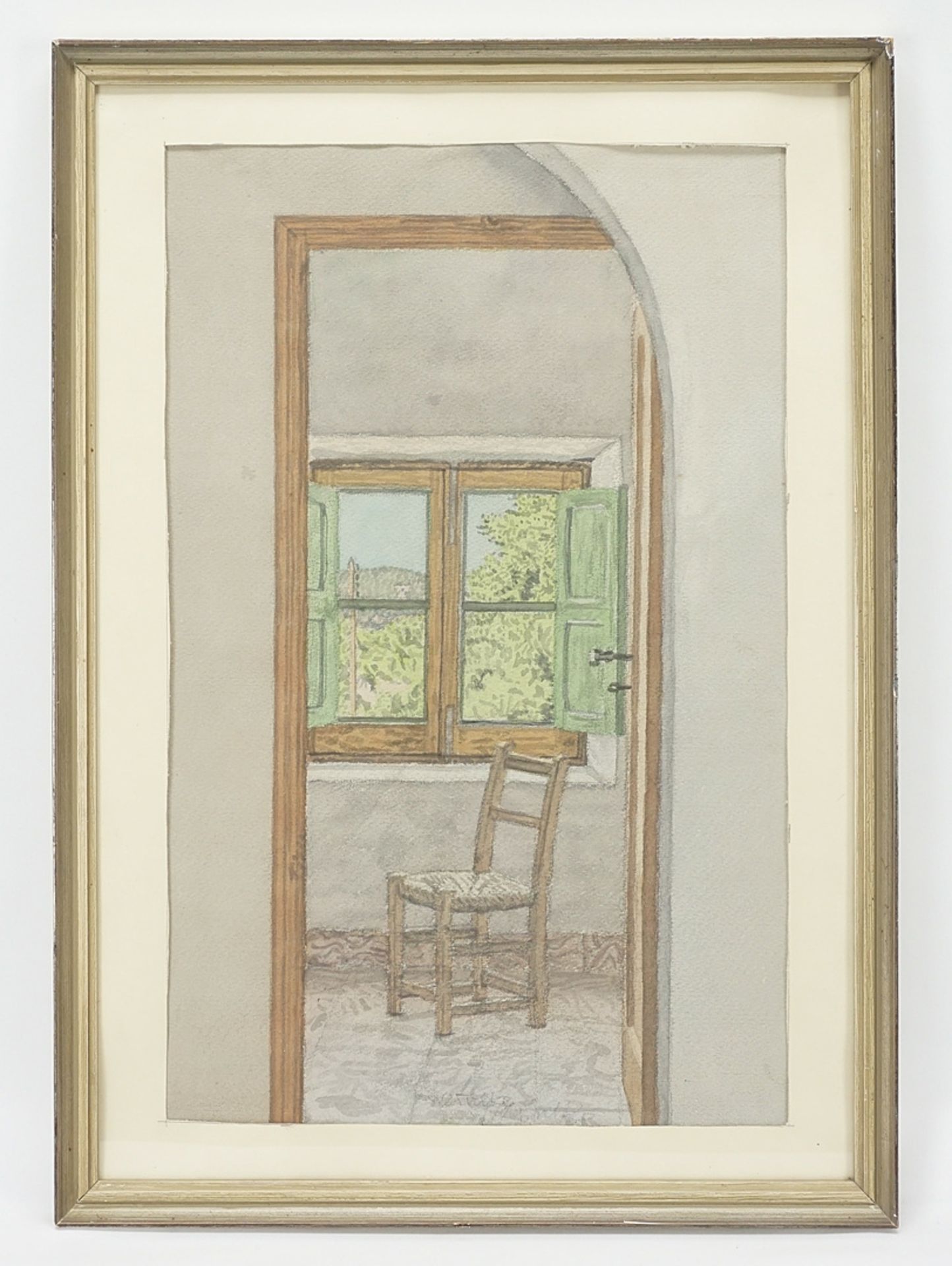 Franz Werneke (1906-1989), View through a window - Image 2 of 2