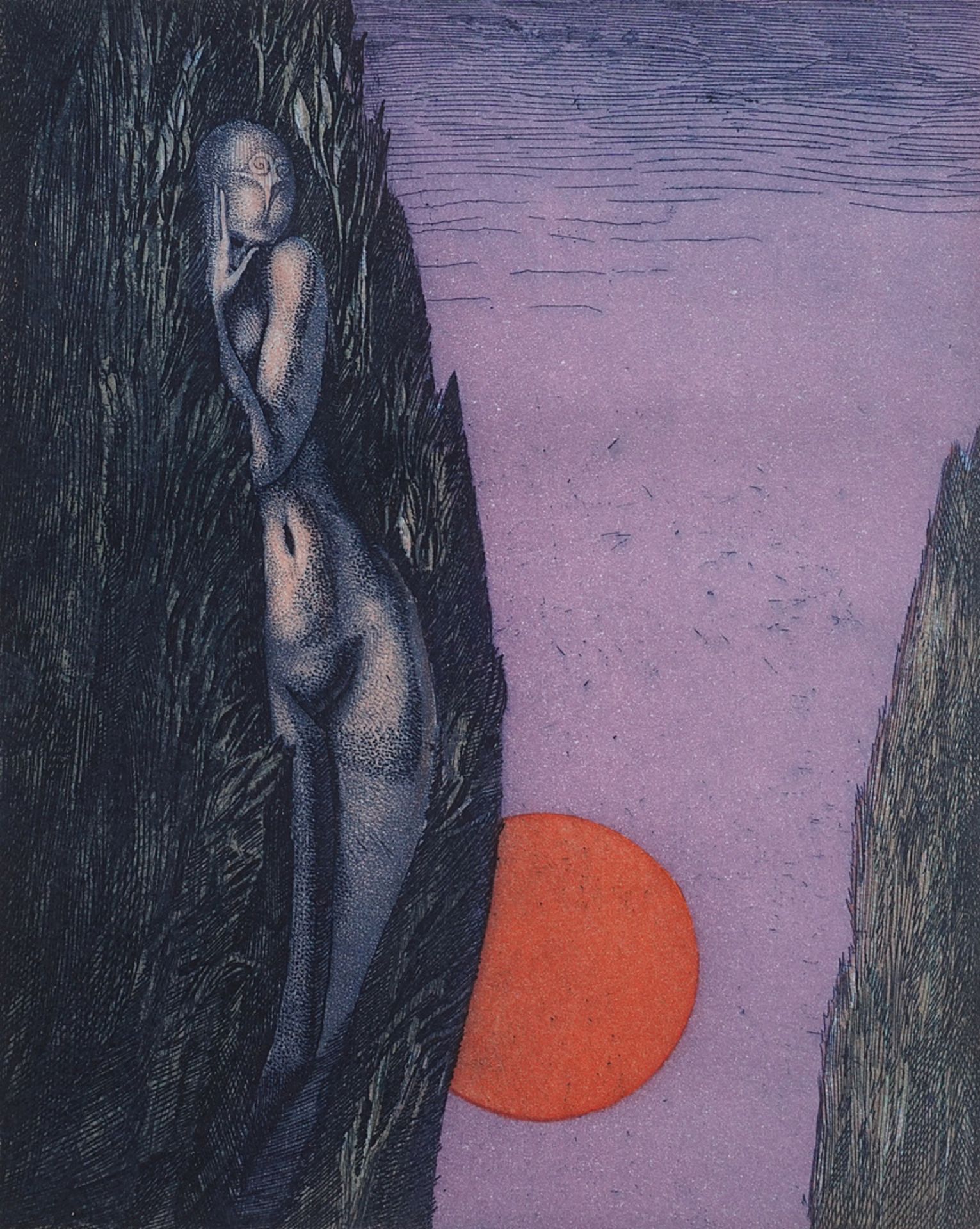 Ernst Fuchs (1930-2015), "Hain der Daphne" (The grove of Daphne)