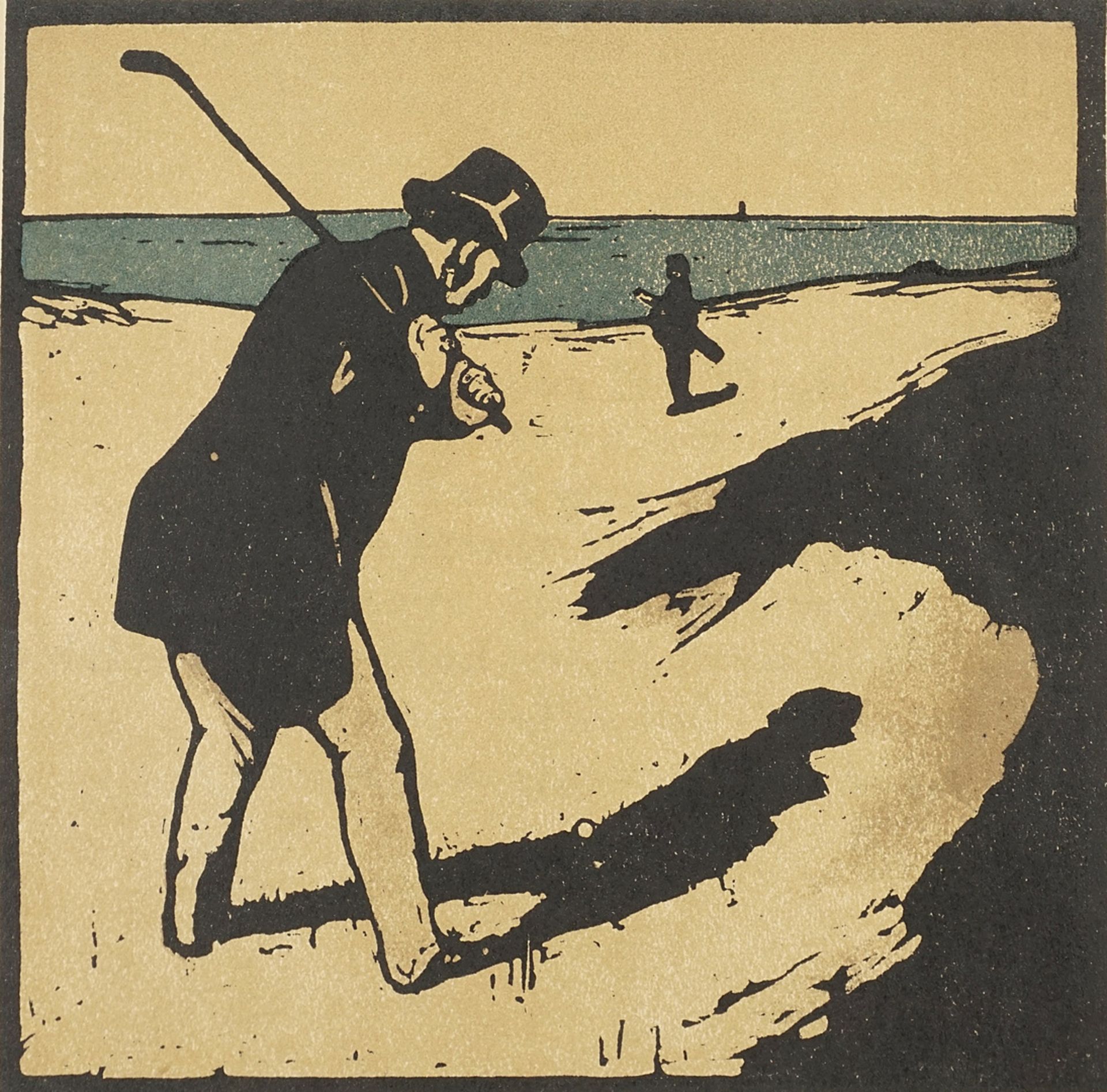 William Nicholson (1872-1949), Golfer on the beach