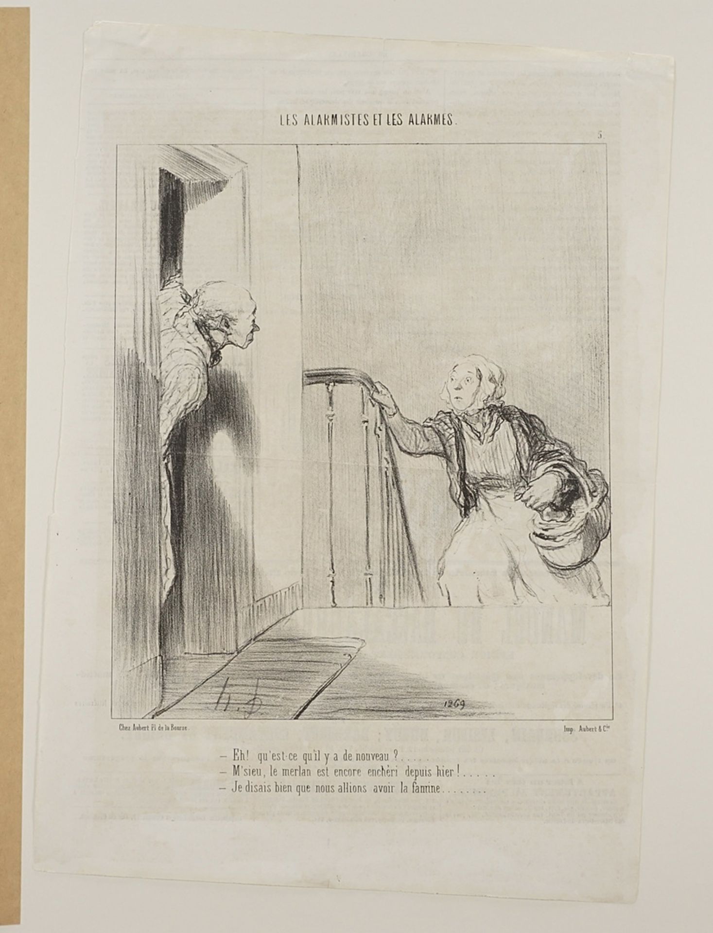 Honoré Daumier (1808-1879), "Qu'est-ce qu'il y a nouveau?" (What's new?) - Image 3 of 4