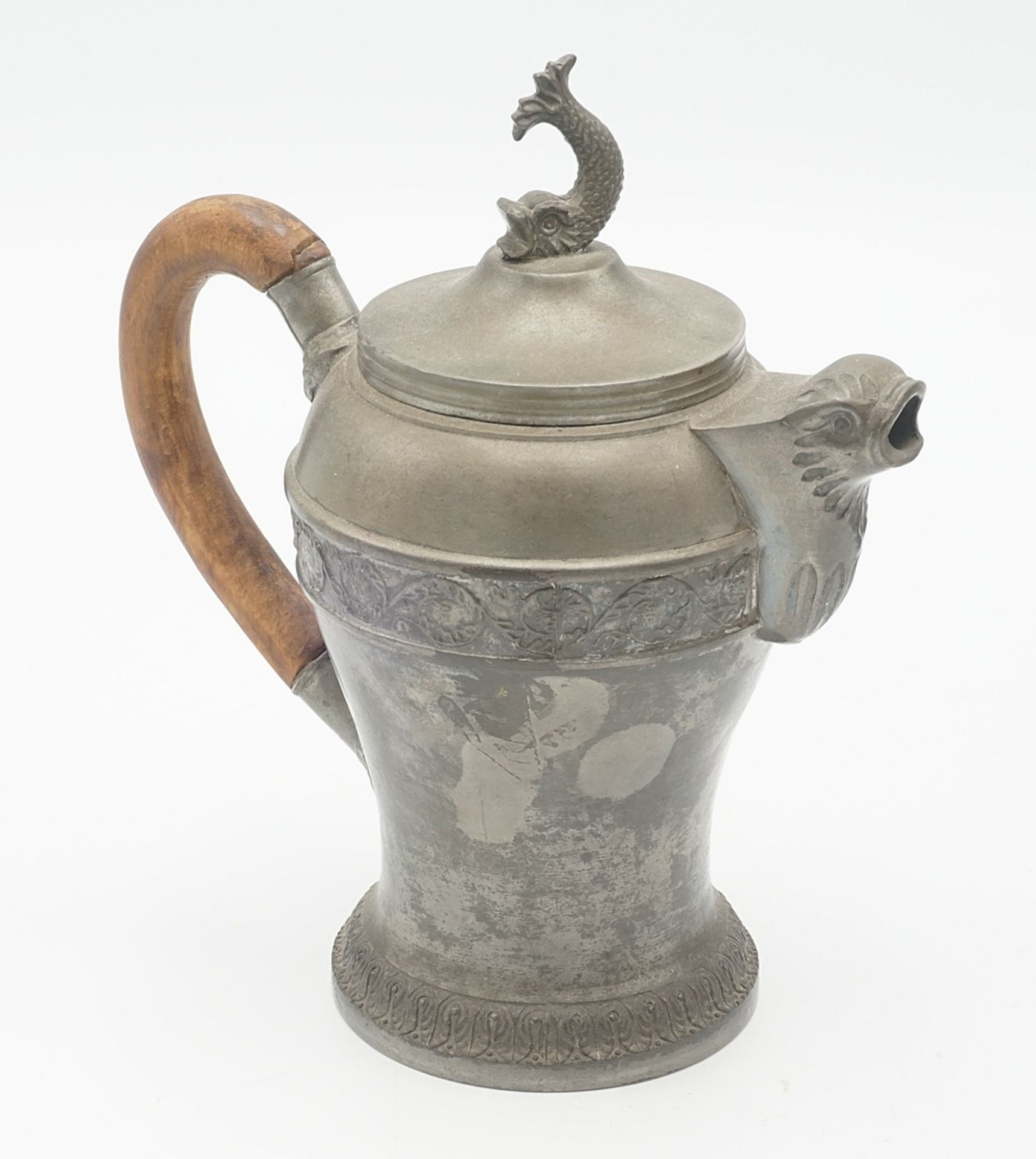 Six tin vessels, around 1800 - Image 6 of 9