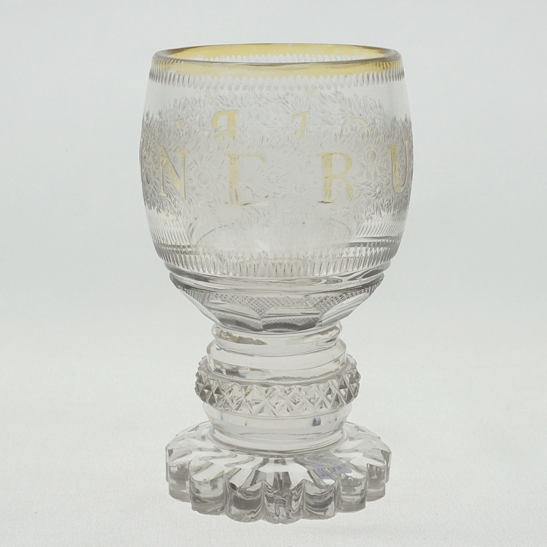 Memorial Glass, Biedermeier - Image 2 of 2