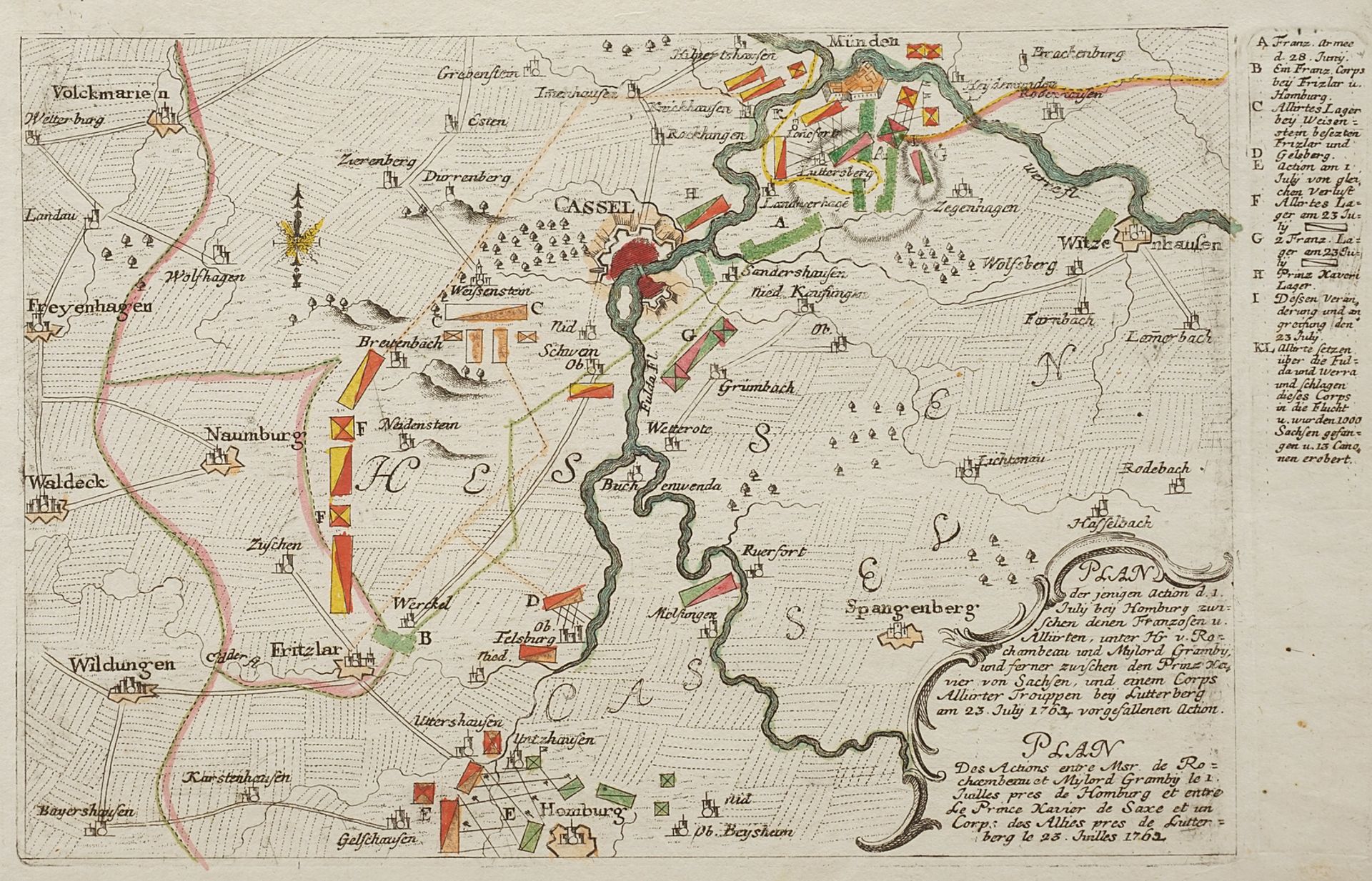 Plan of the Siege of Kassel 1762