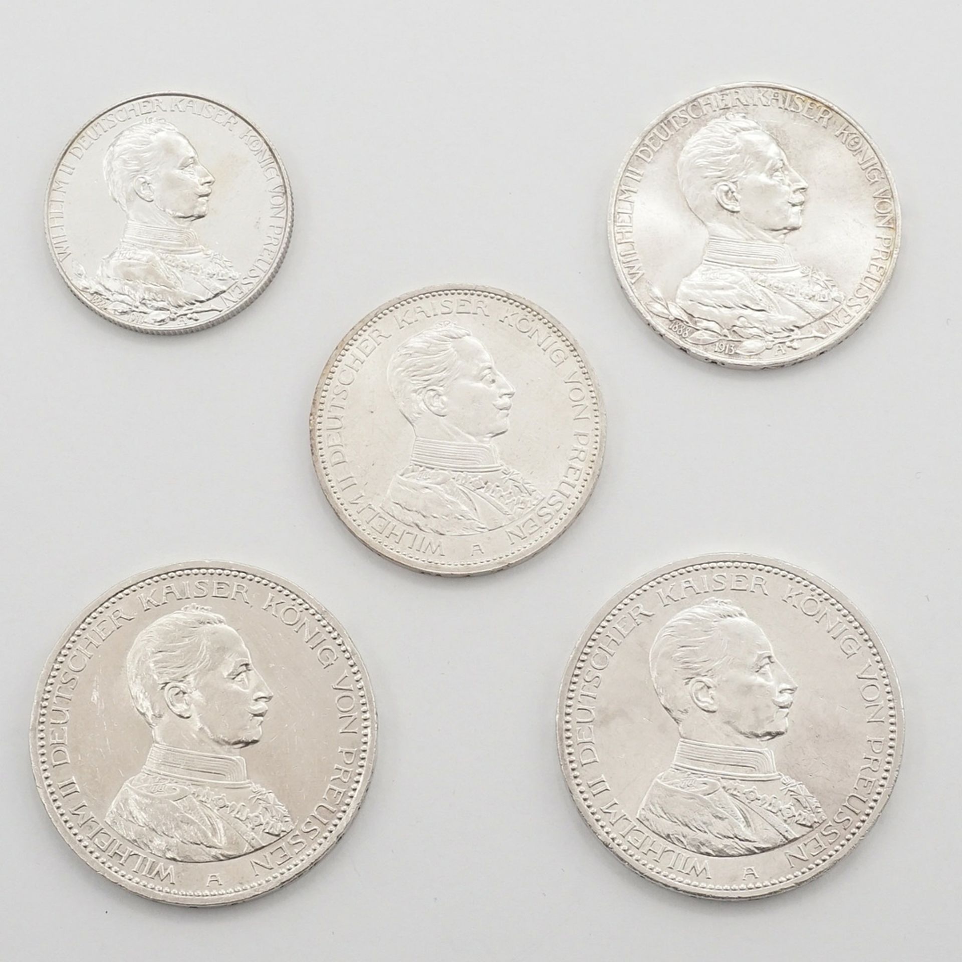 Five coins Prussia