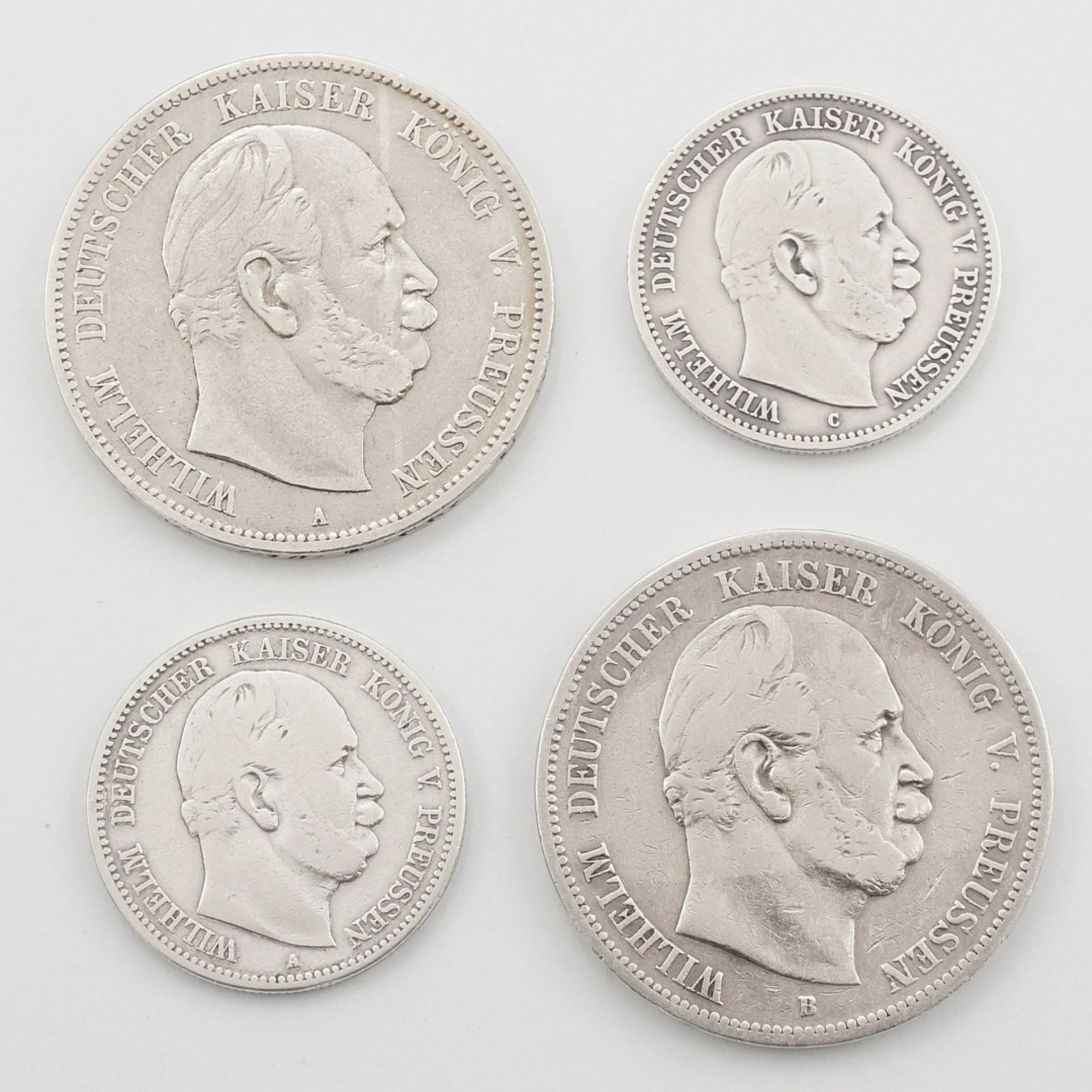 Four coins German Empire, Prussia, 1876