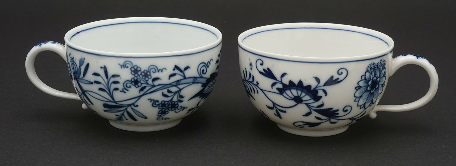 Three Meissen cups and a saucer - Image 3 of 5
