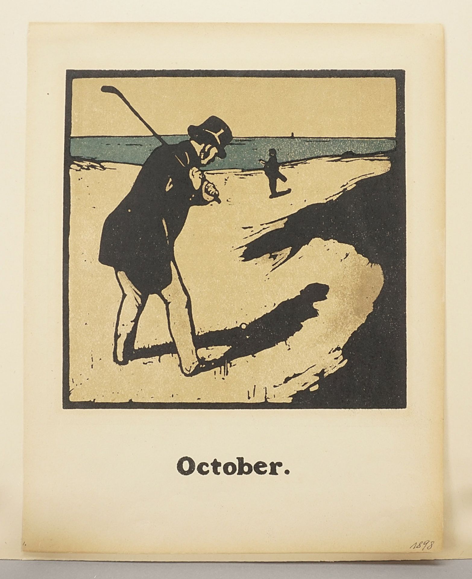 William Nicholson (1872-1949), Golfer on the beach - Image 3 of 4