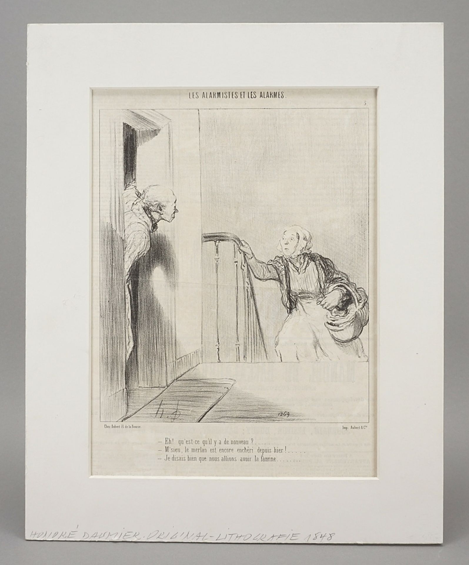 Honoré Daumier (1808-1879), "Qu'est-ce qu'il y a nouveau?" (What's new?) - Image 2 of 4