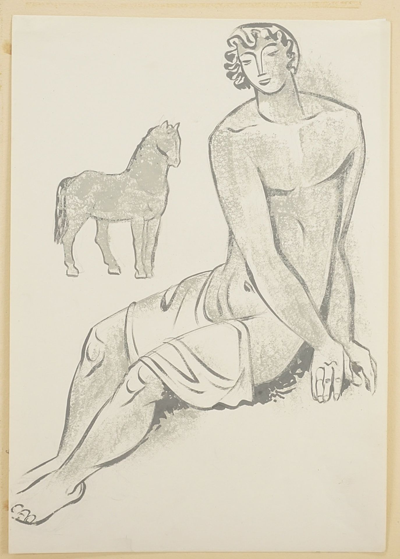 Richard Schwarzkopf, "Jüngling mit Pferd" - Image 3 of 4