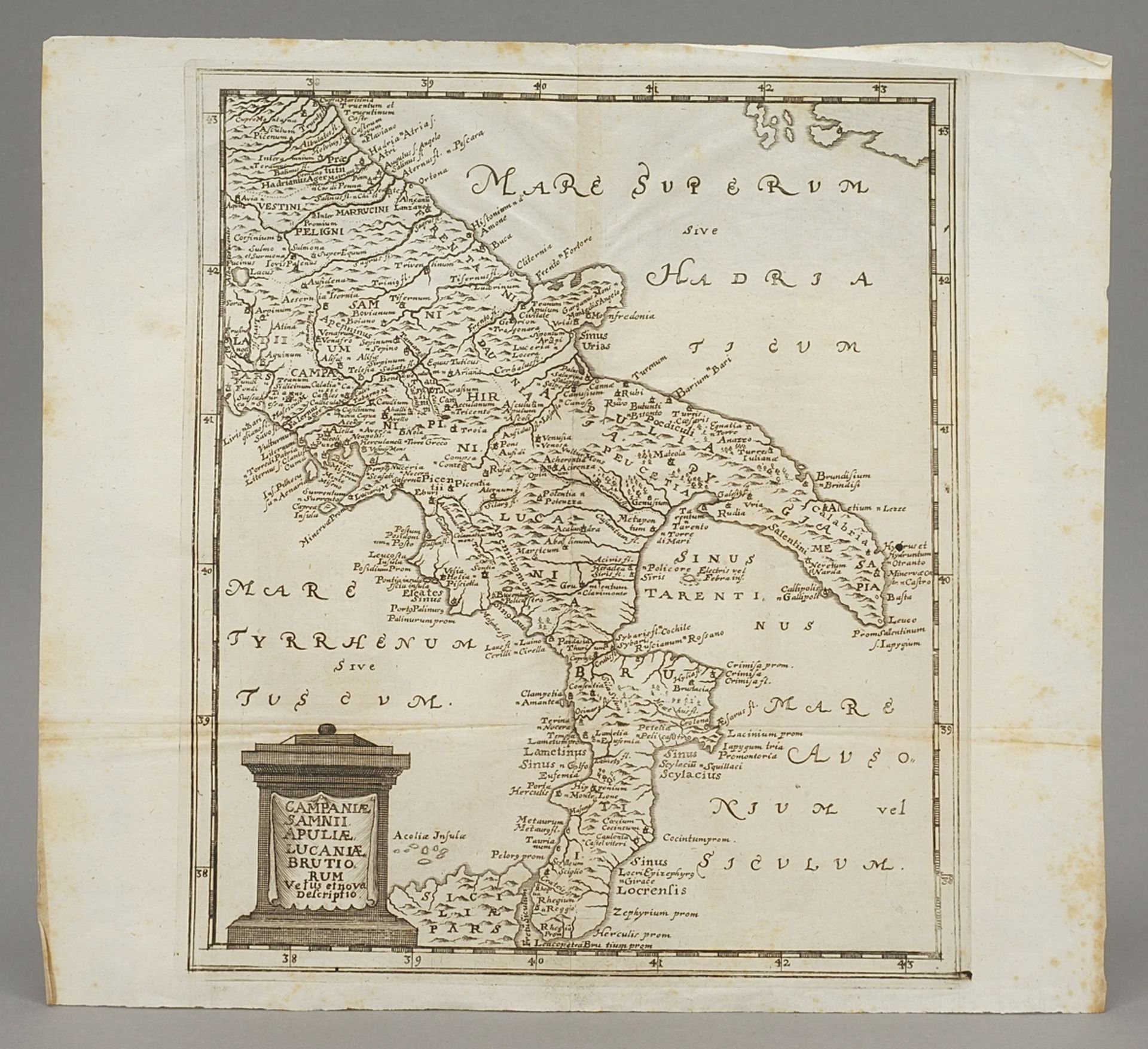 Philipp Clüver (1580-1622), Map of Southern Italy - Image 2 of 2