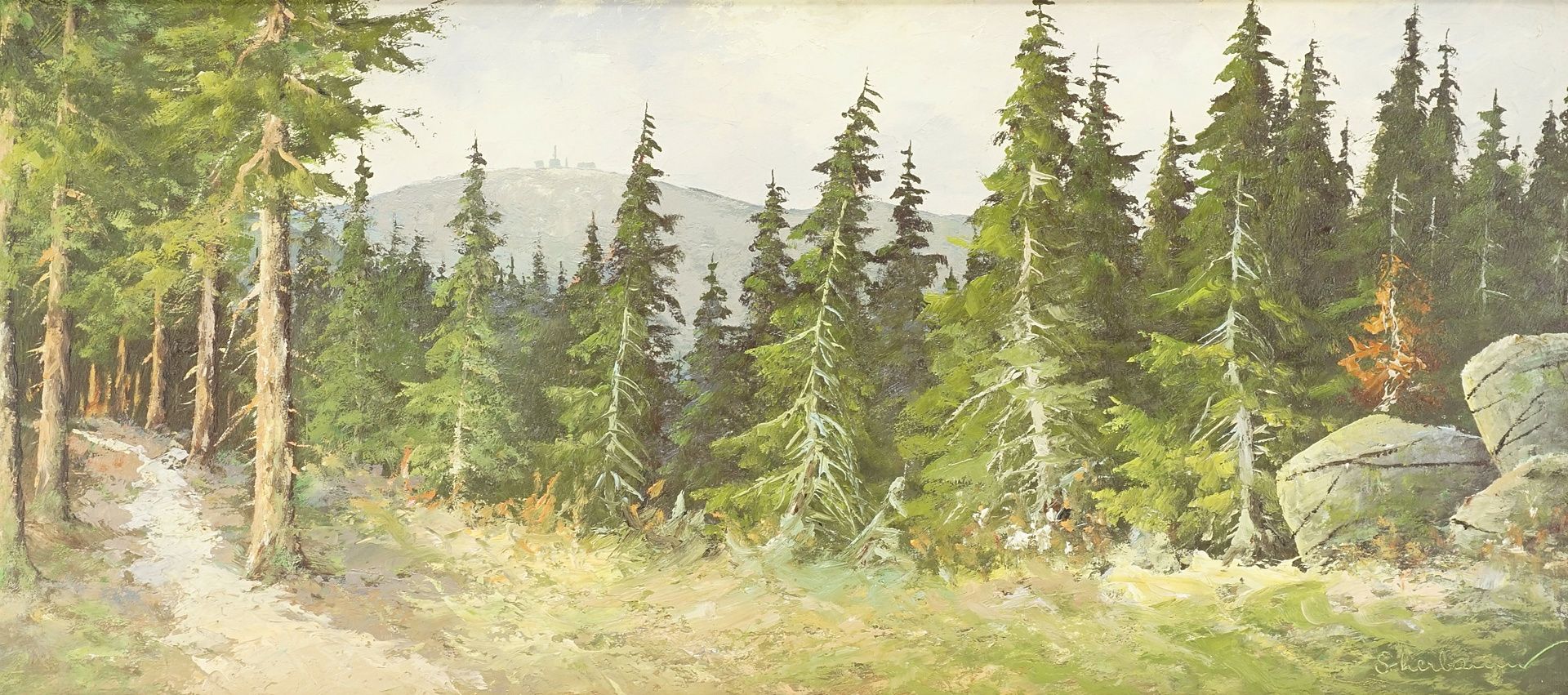 Rudolf Scherbaum, Harz landscape with Brocken