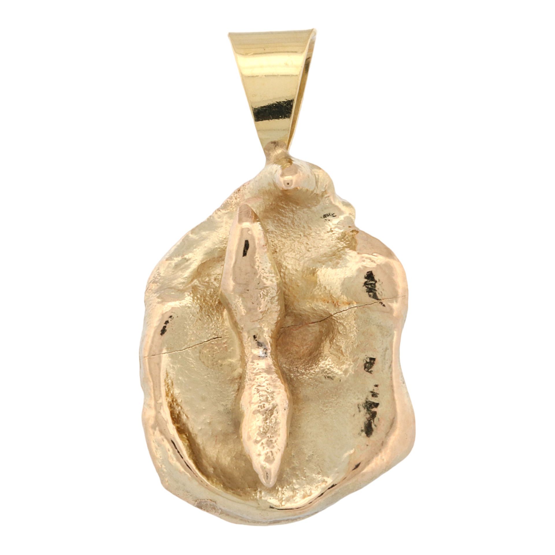 Modern pendant in yellow gold - Image 3 of 3