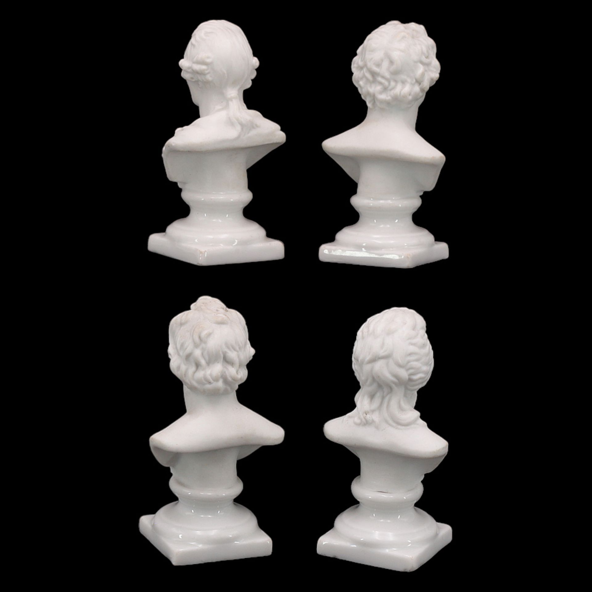 Four KPM Berlin miniature busts - Image 2 of 3