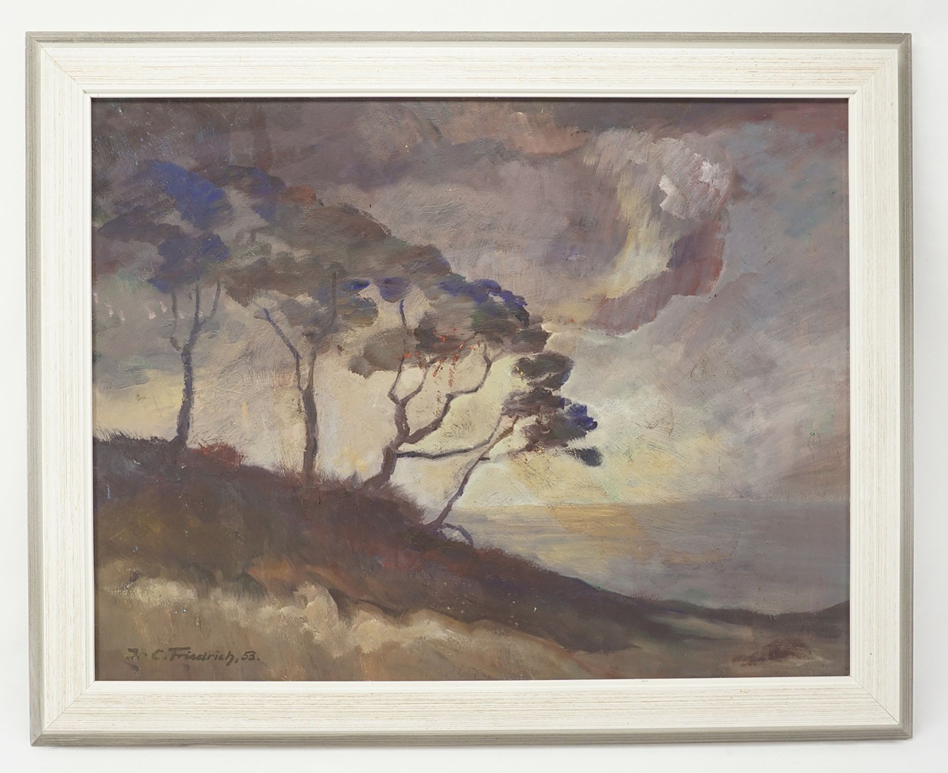 J.C. Friedrich, Stormy landscape - Image 2 of 4