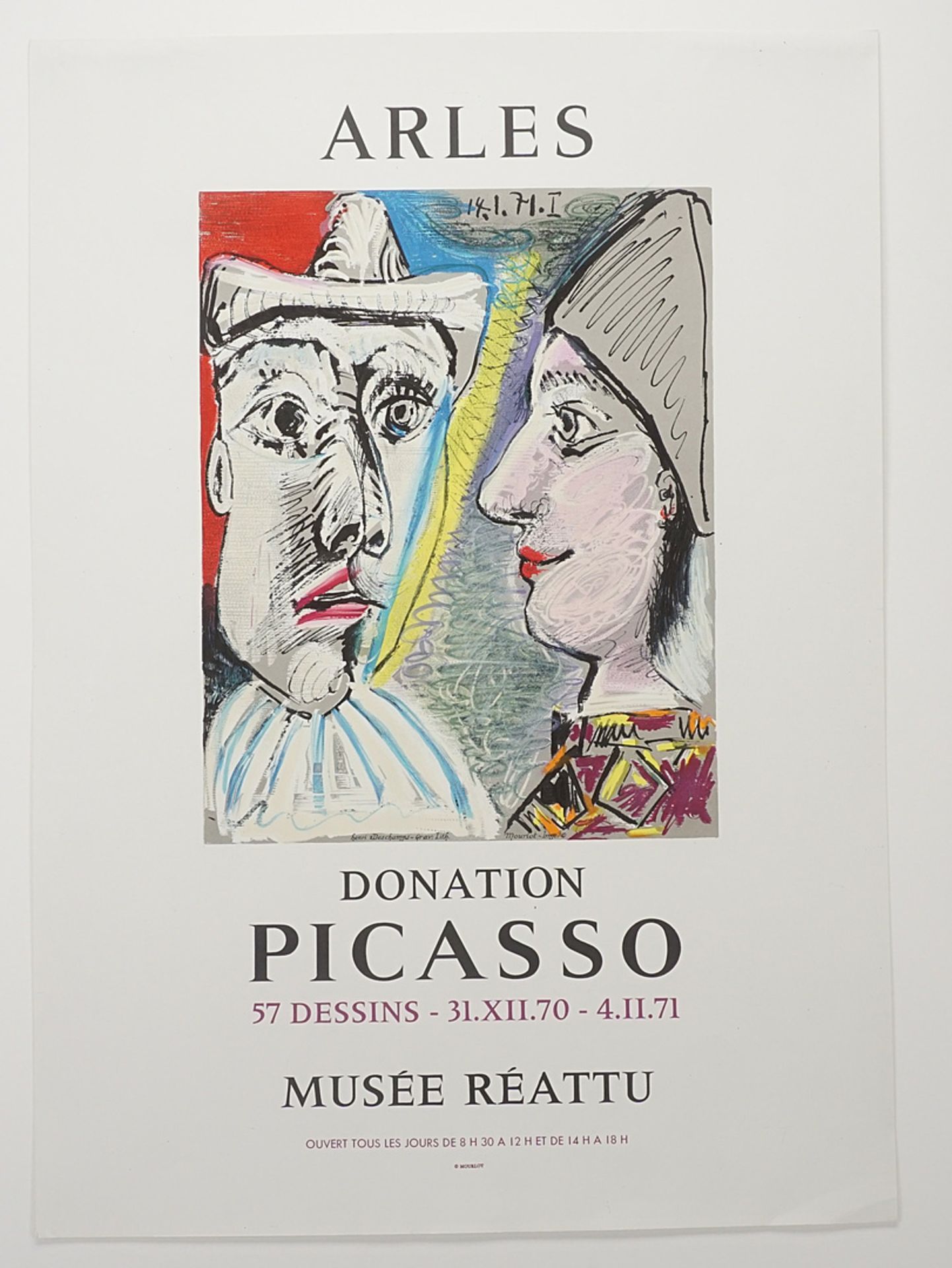 Pablo Picasso (1881-1973), Poster for the exhibition at the Musée Réattu, Arles, 1970/71 - Image 3 of 3