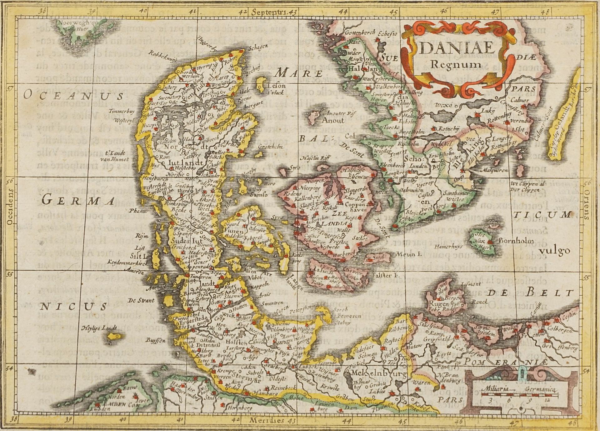 Gerhard Mercator,  Karte von Dänemark