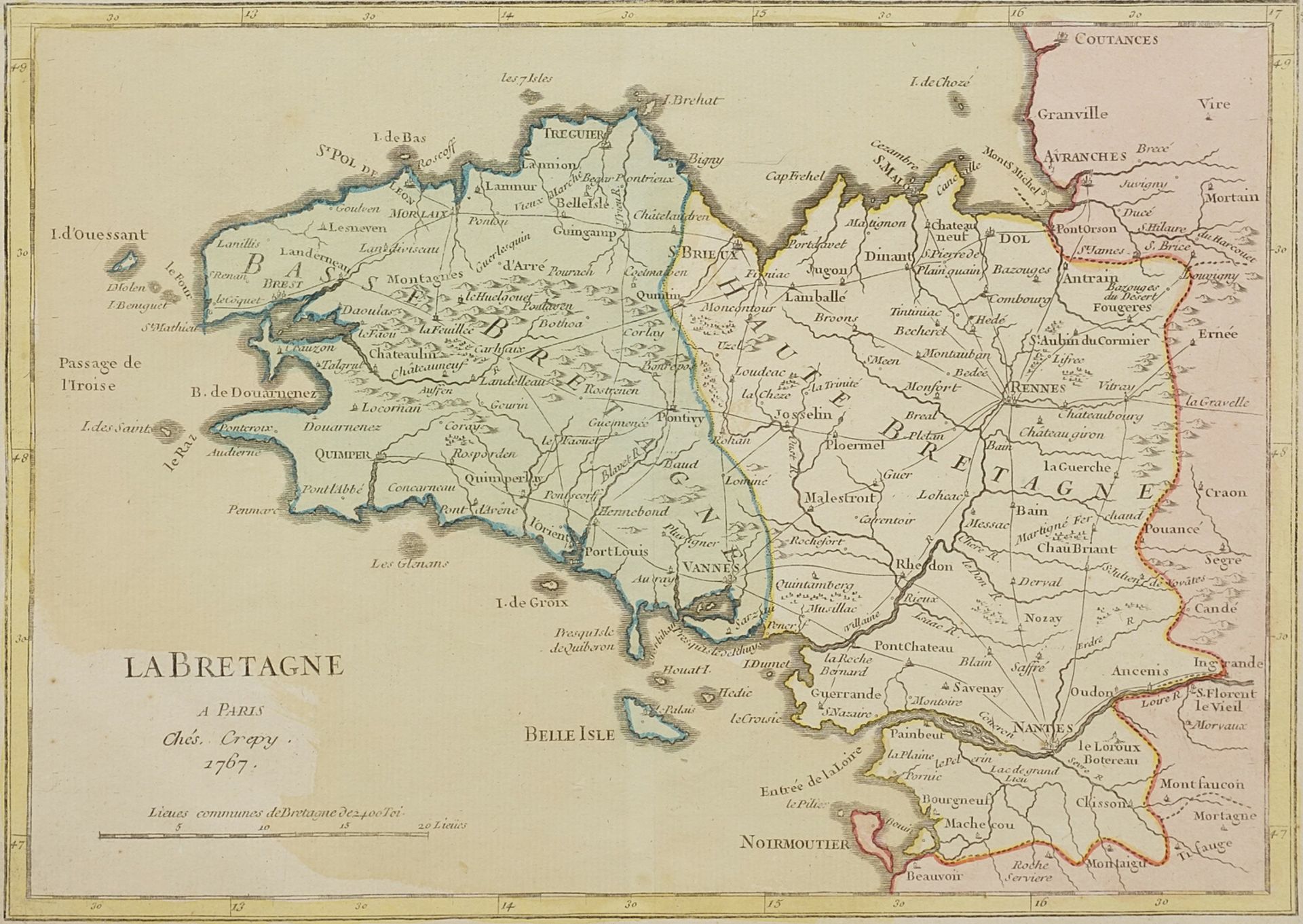 Georges Louis Le Rouge (around 1707-1790), Map of Brittany