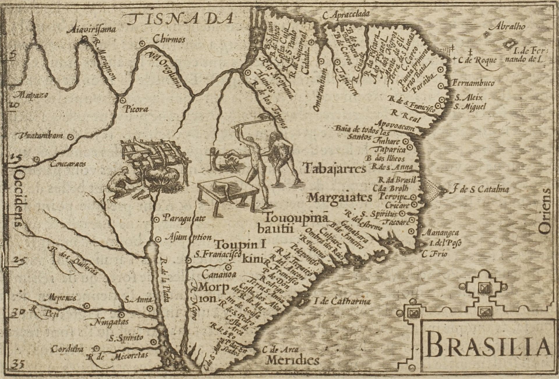 Petrus Bertius (1565-1629), Map of Brazil