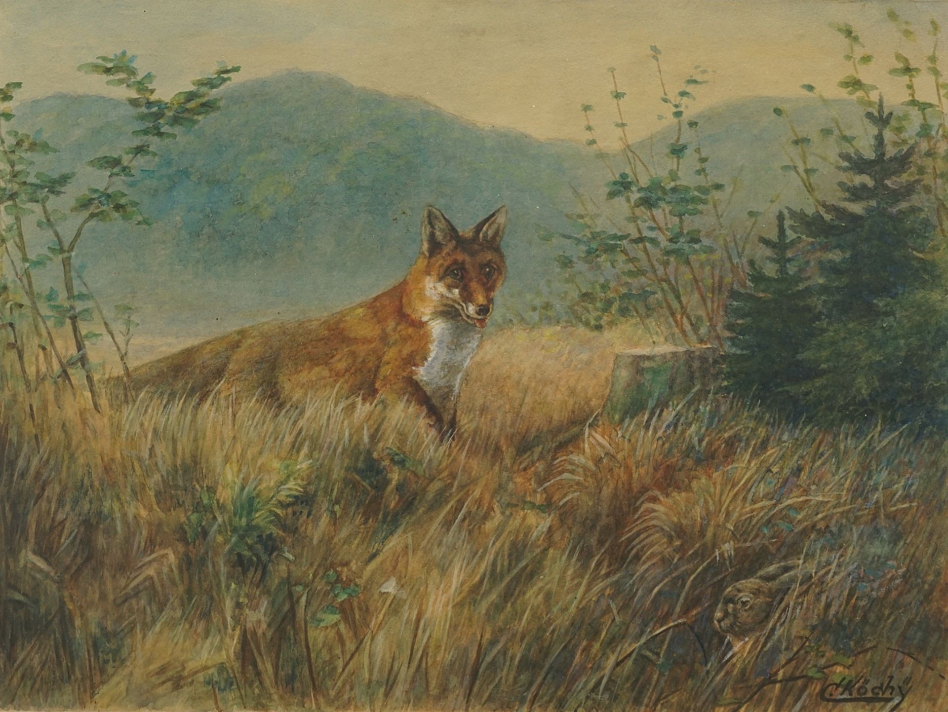 C. Köchy, Fox on the hunt