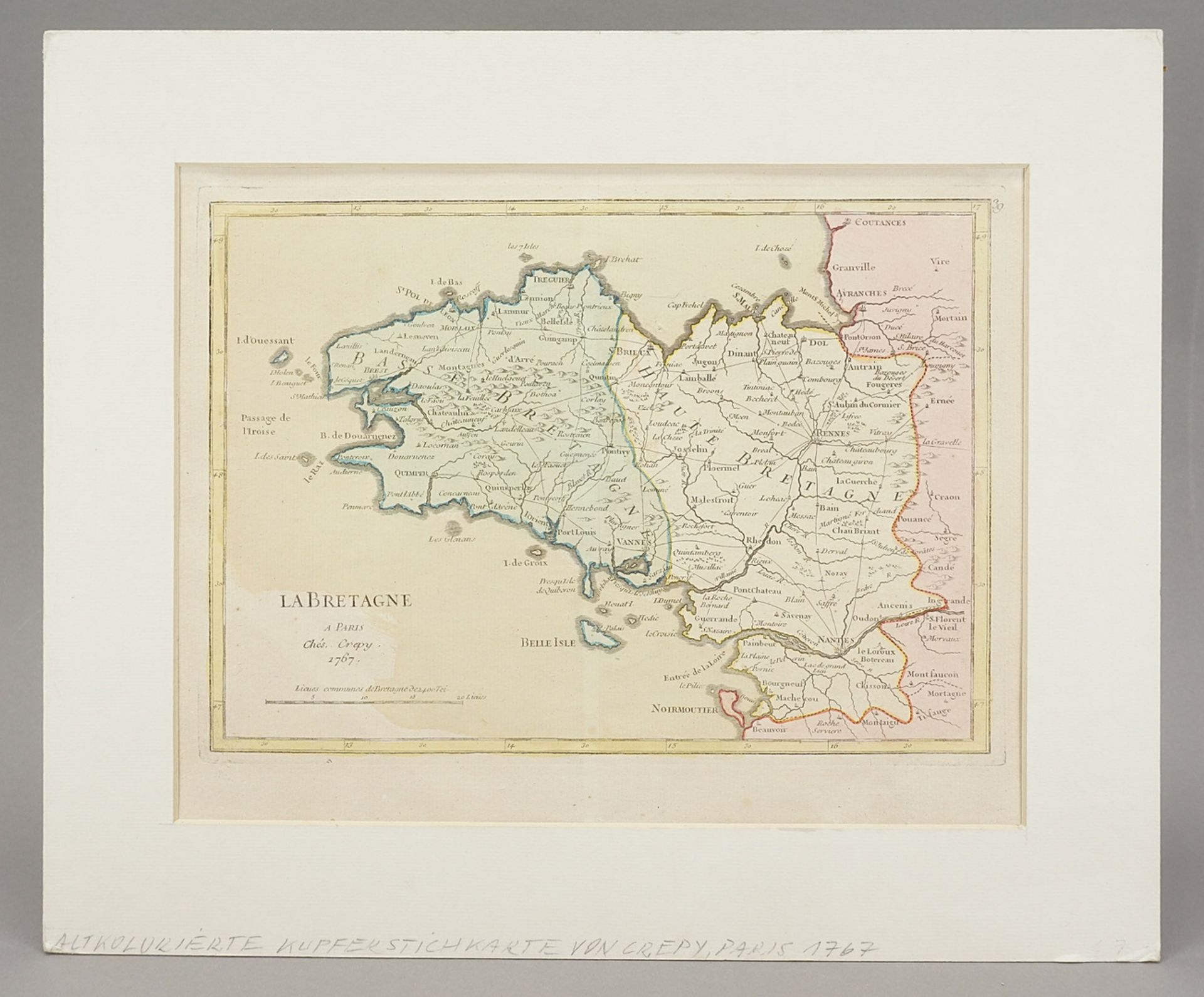 Georges Louis Le Rouge (around 1707-1790), Map of Brittany - Image 2 of 3