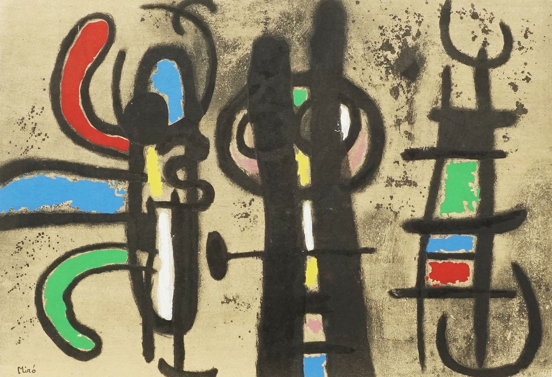 Joan Miró, Figur und Vogel