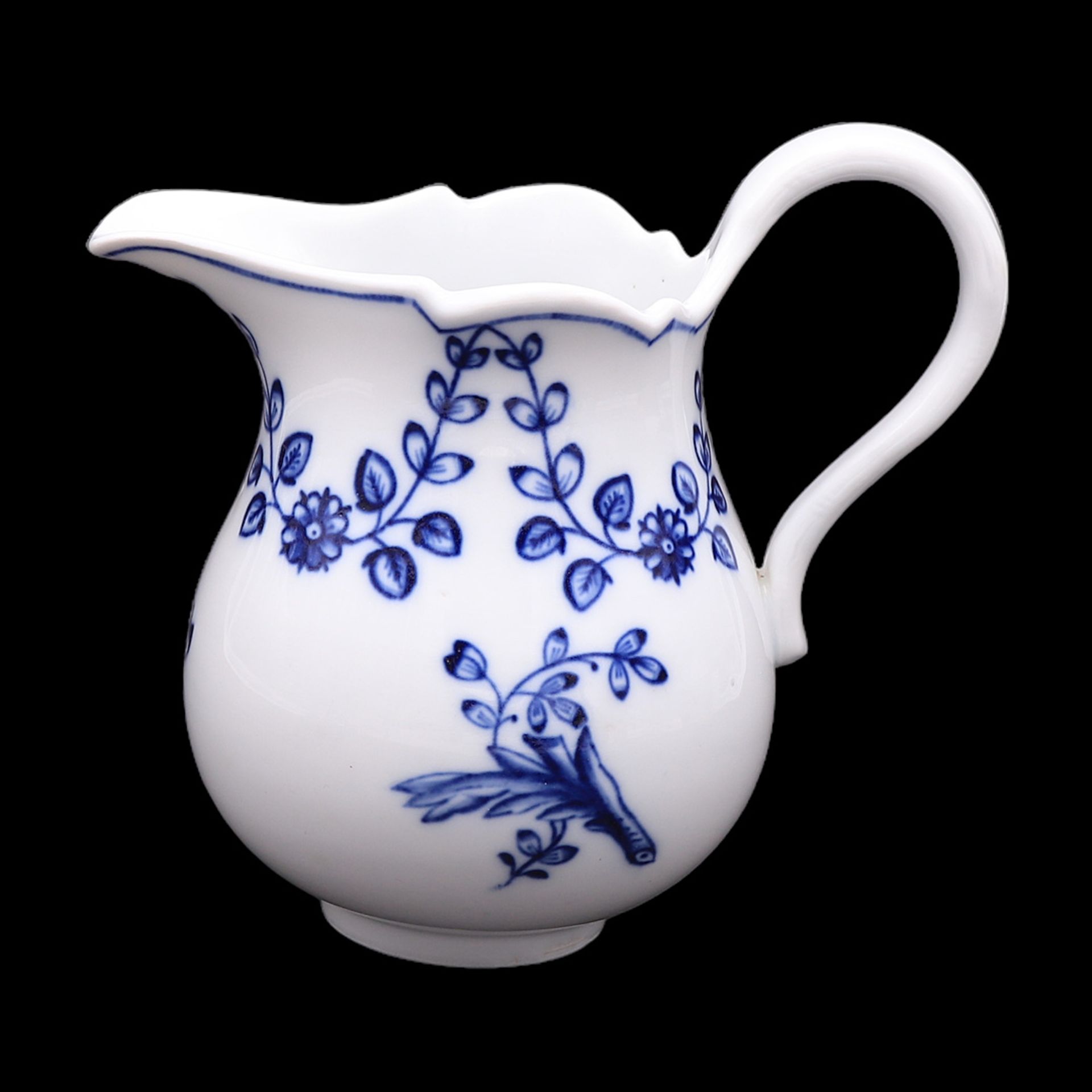 Meissen cream jug with flower painting
