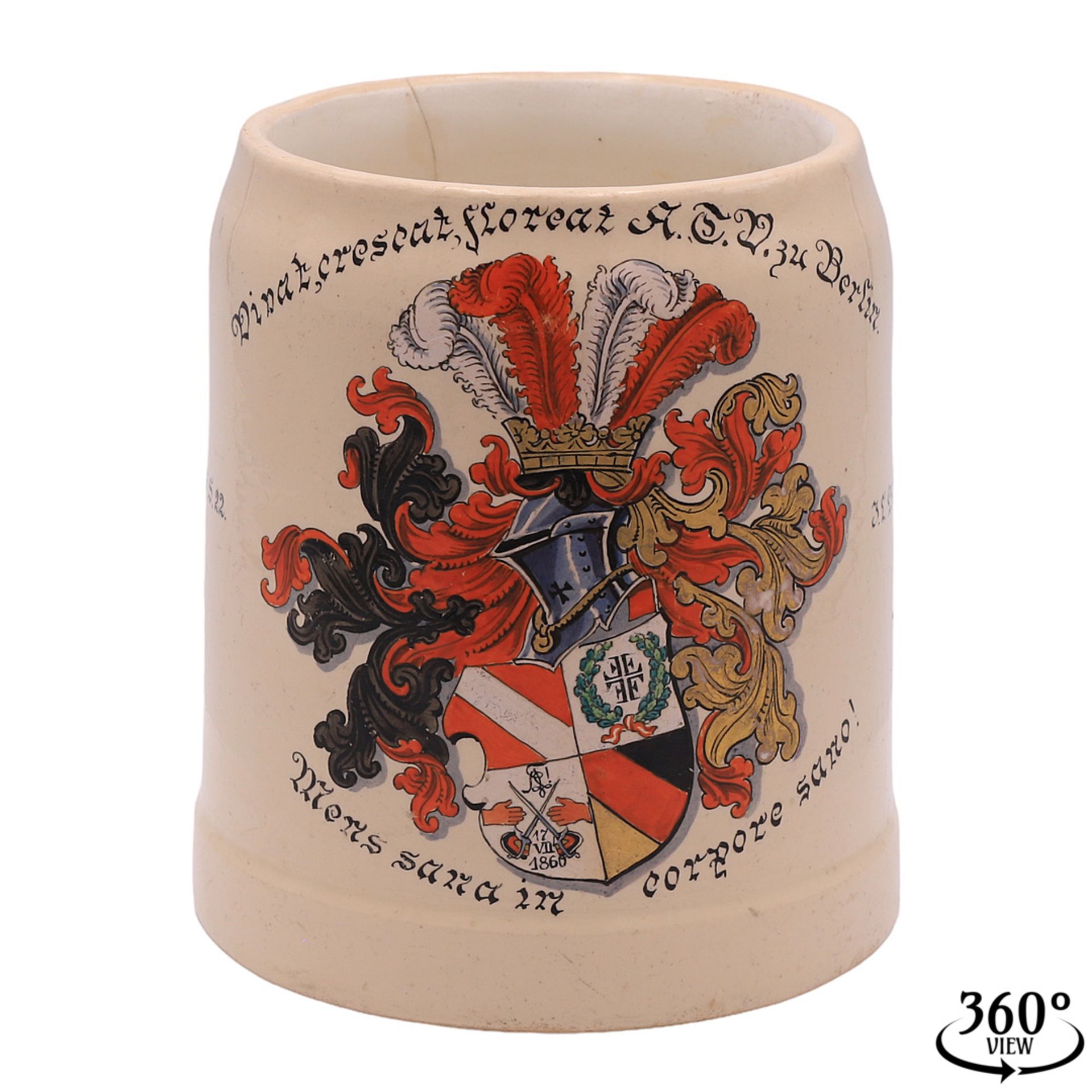 Studentica - Academic Gymnastics Club Berlin Beer mug, 1922