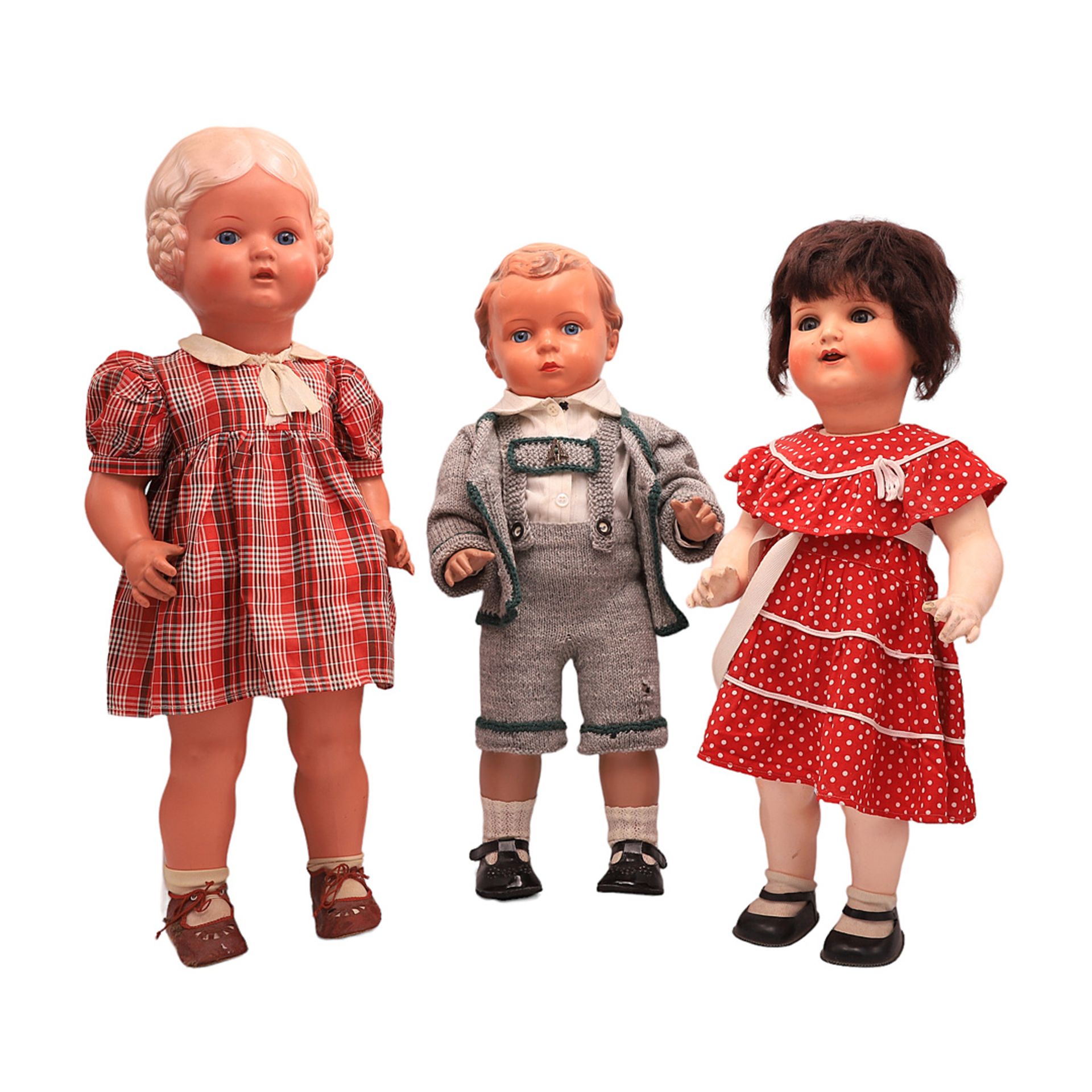 Drei Schildkröt Puppen