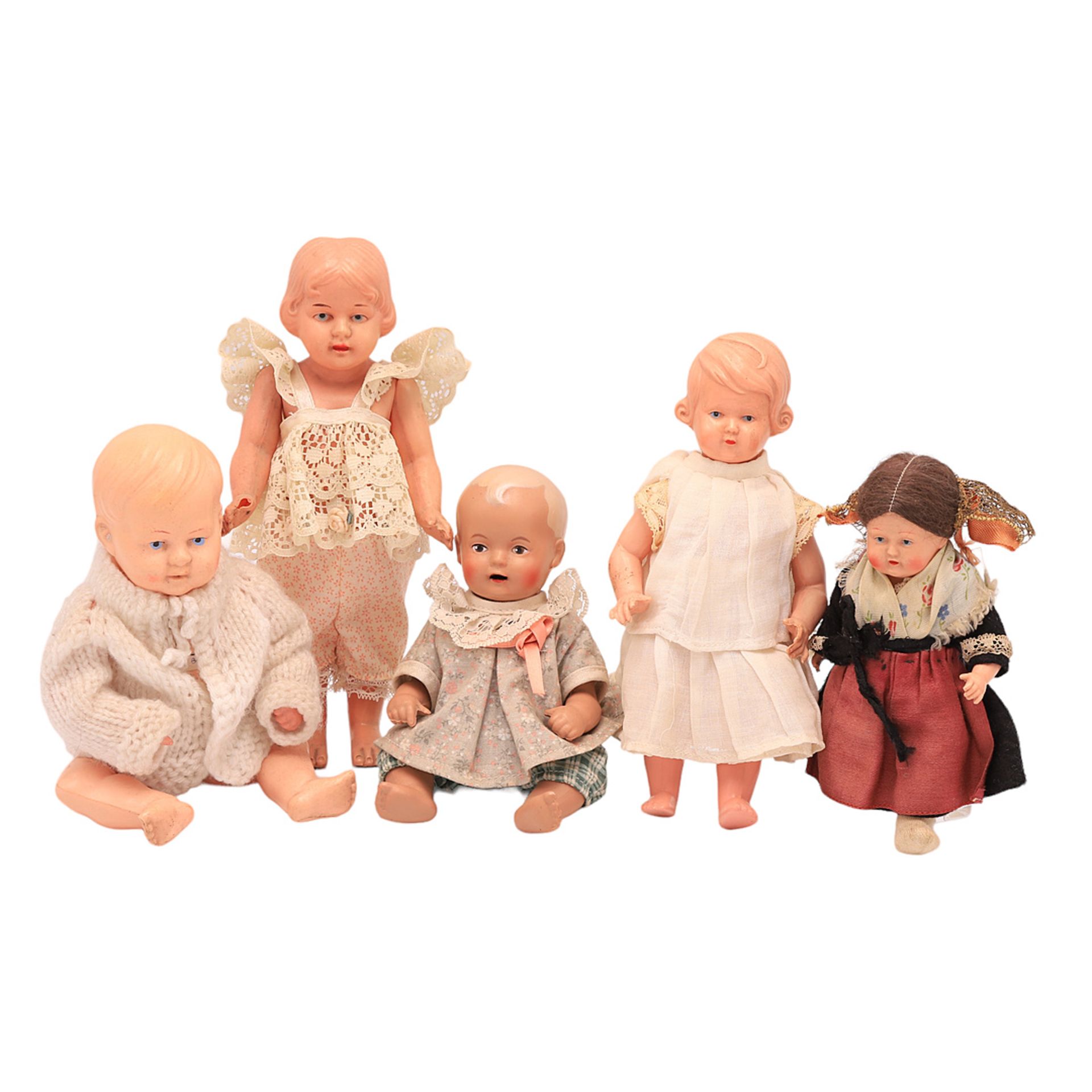 Fünf kleine Schildkröt Puppen