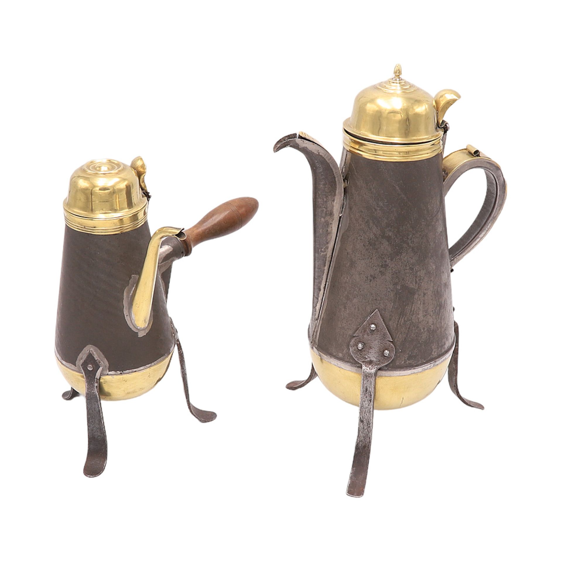 Two hot water jugs, Friesland, around 1800