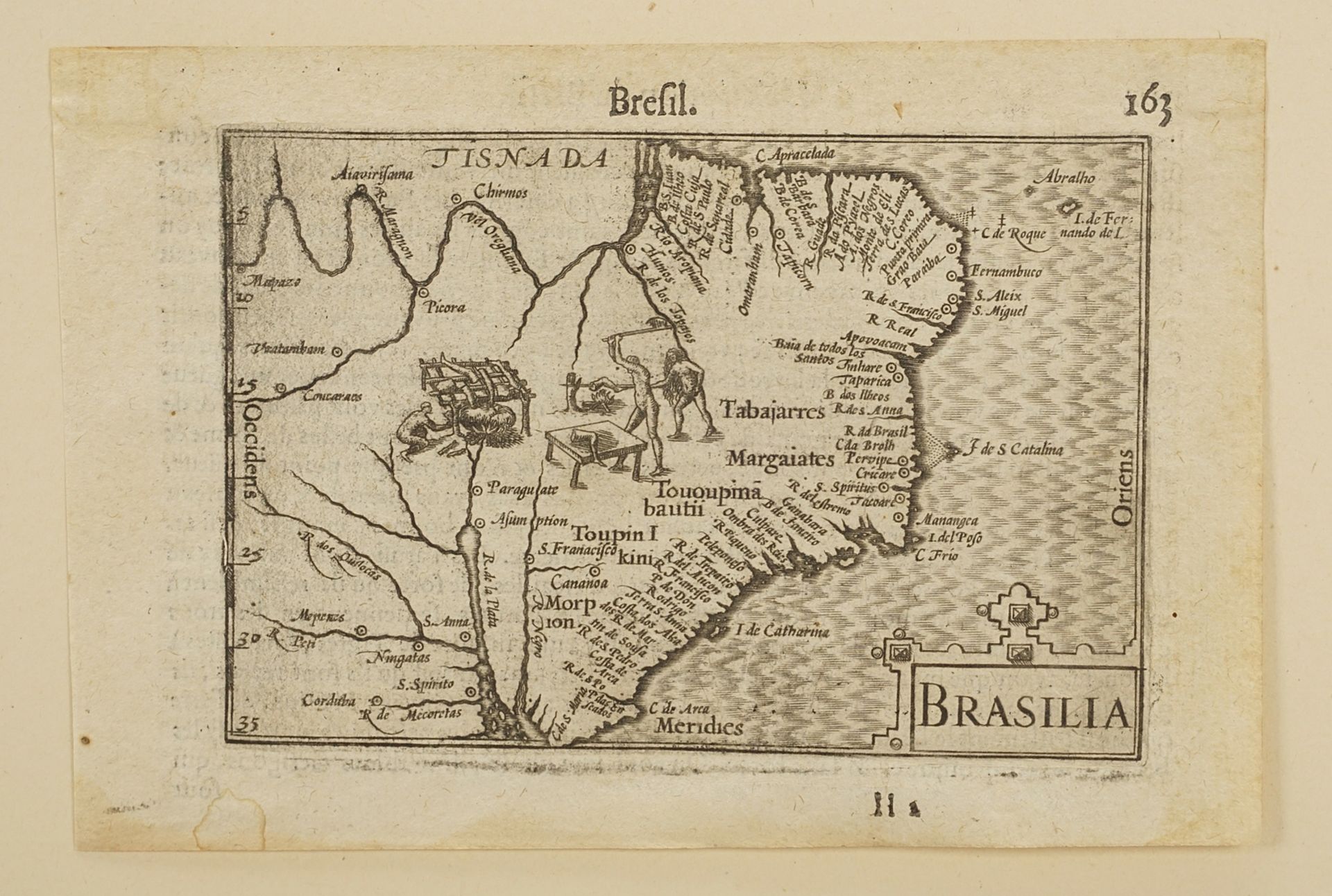 Petrus Bertius (1565-1629), Map of Brazil - Image 3 of 4