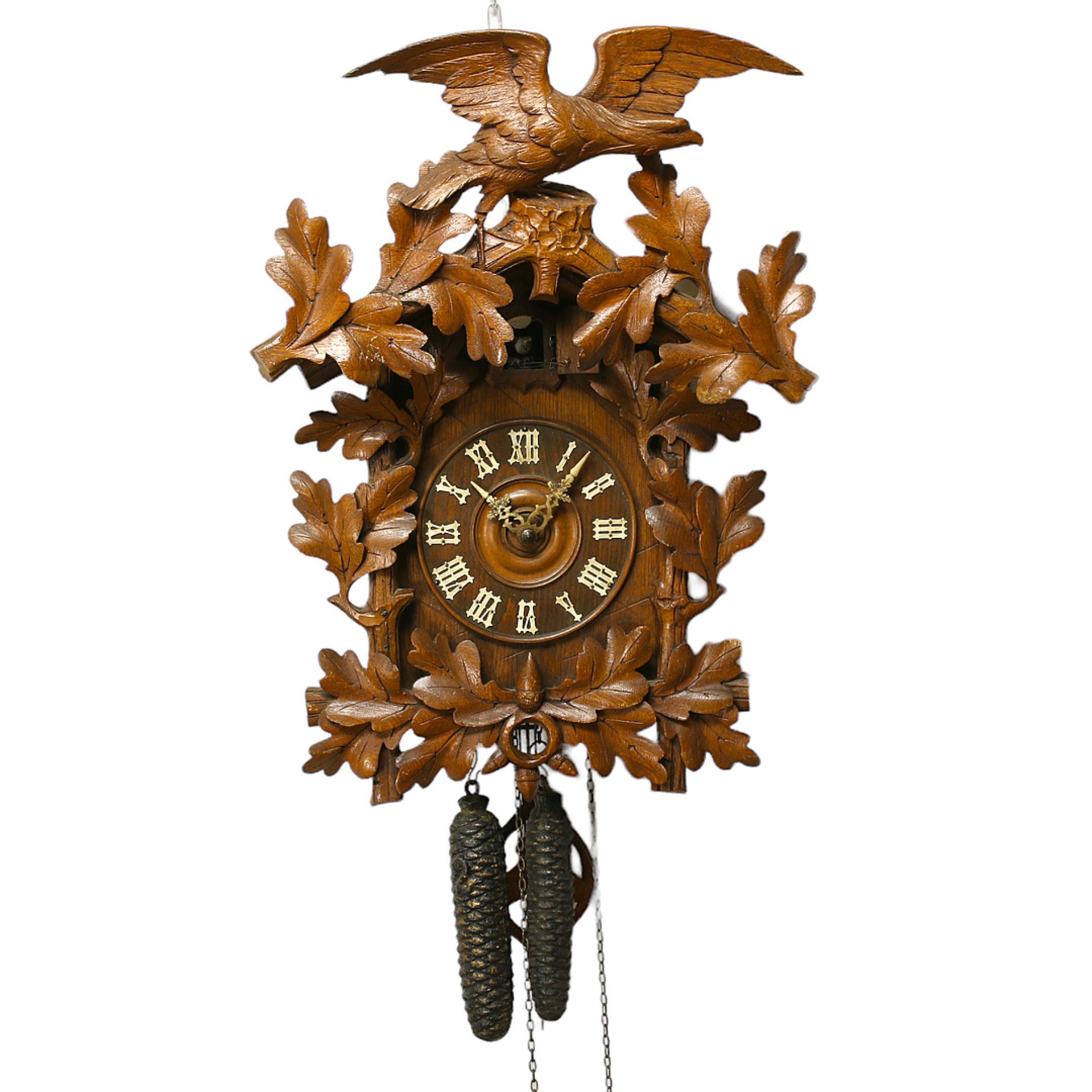 Cuckoo clock with eagle