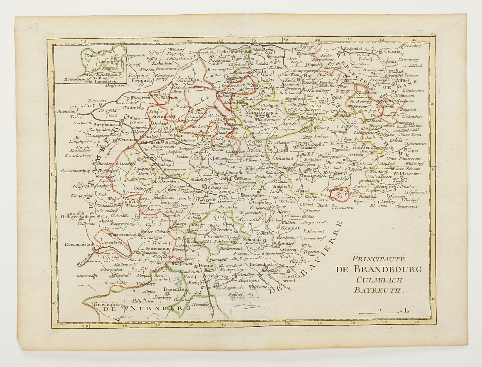 Map of the Principality of Brandenburg-Kulmbach-Bayreuth - Image 3 of 3