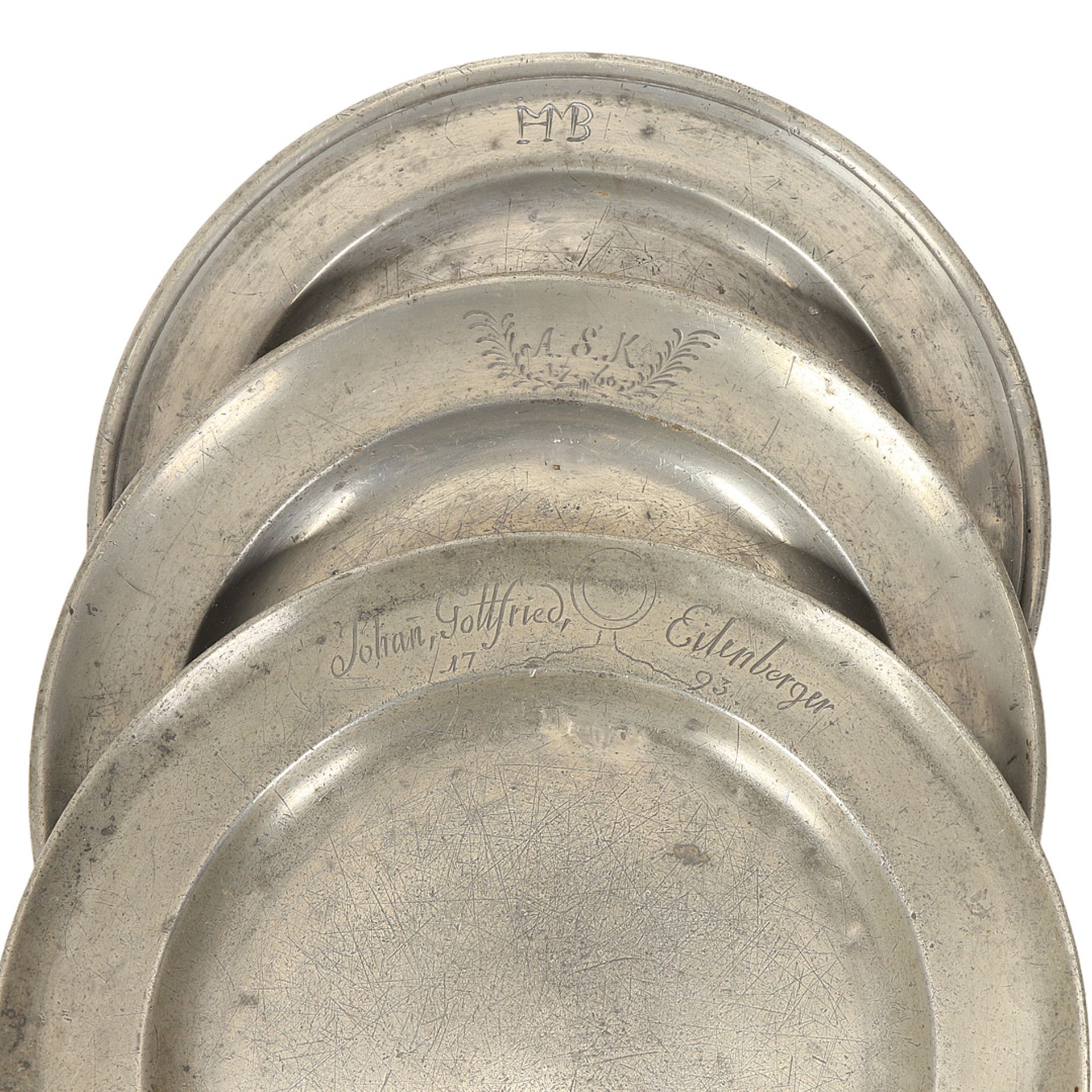 Small collection of pewter, Germany / France, 18th/19th century - Image 4 of 4
