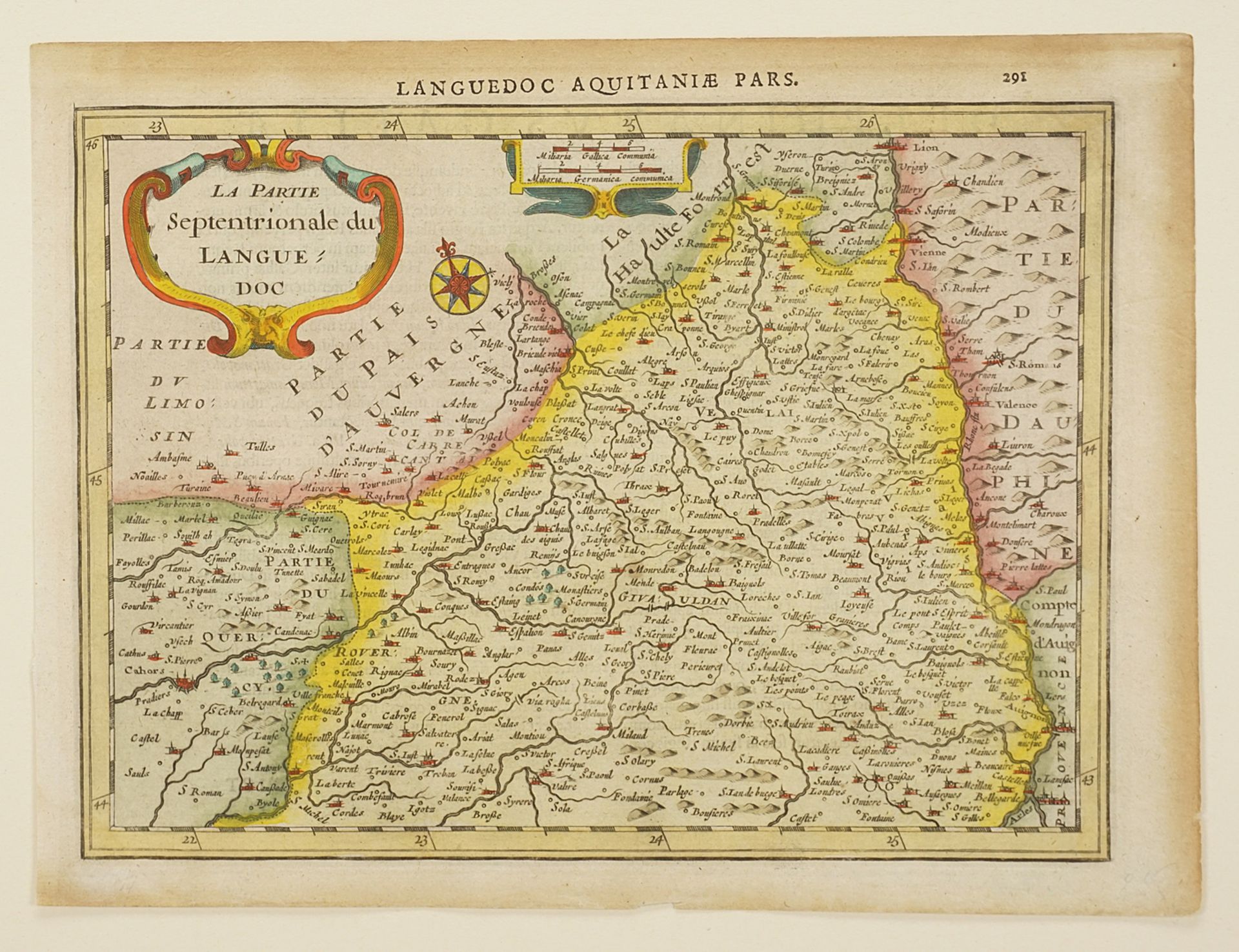 Gerhard Mercator (1512-1594), Map of the Northern Languedoc - Image 3 of 4