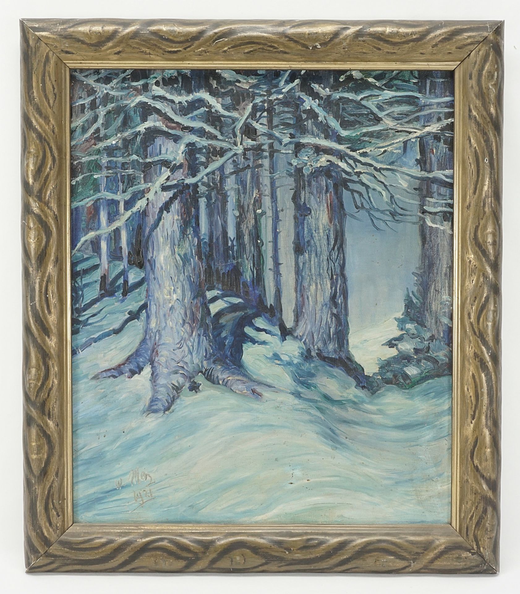 W. Merz, Winter forest - Image 2 of 4