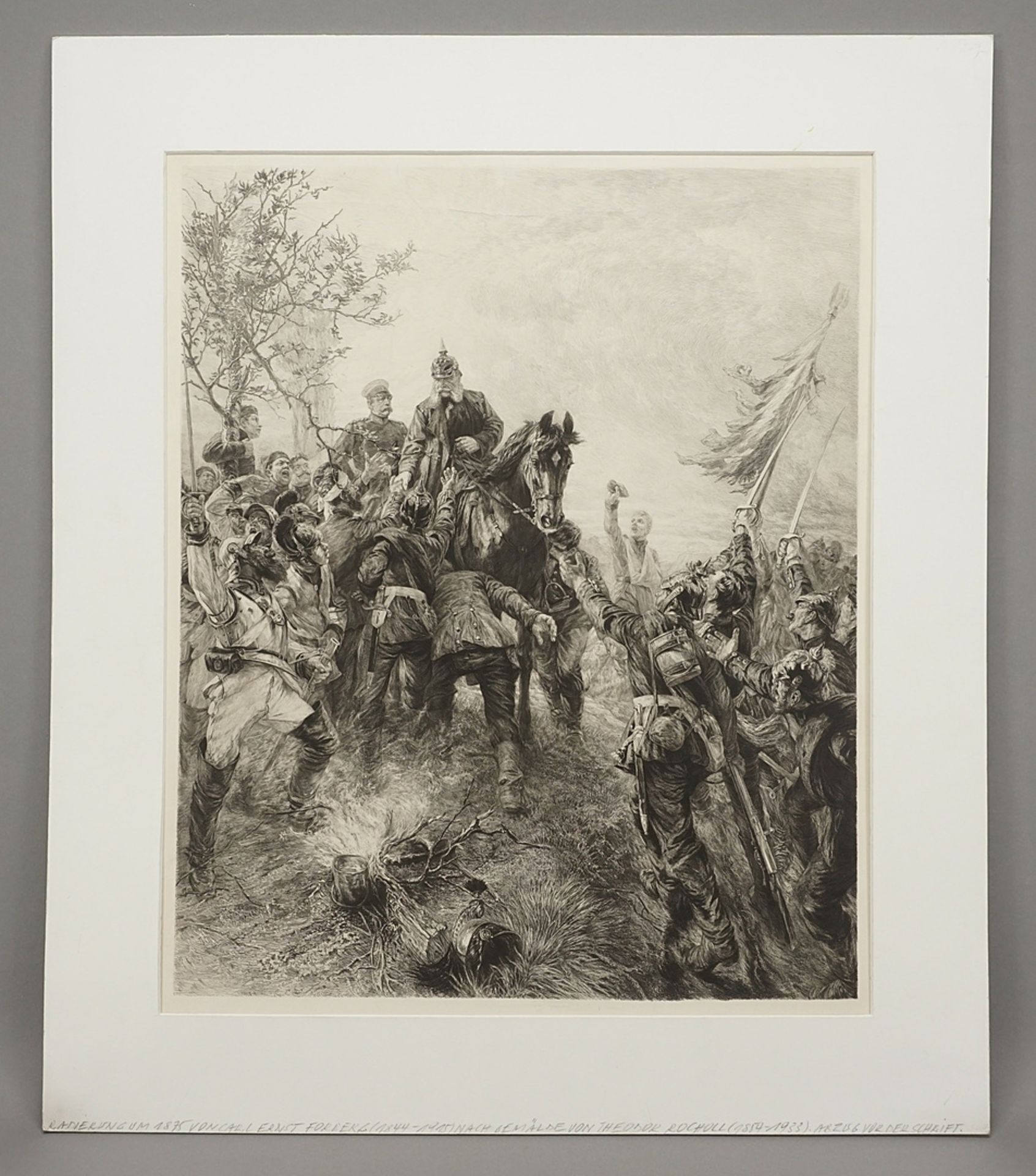 Probably Carl Ernst Forberg (1844-1915), Wilhelm I visits his soldiers - Image 2 of 3