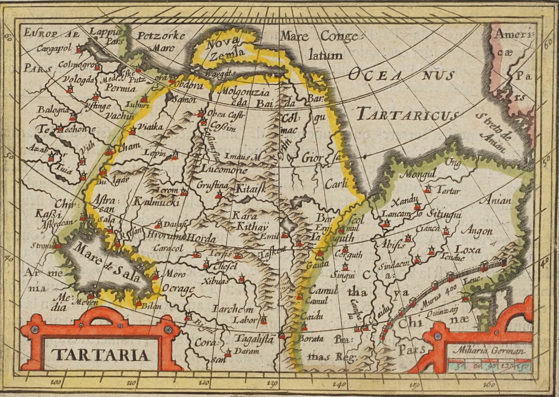 Petrus Bertius, Karte der Tatarei