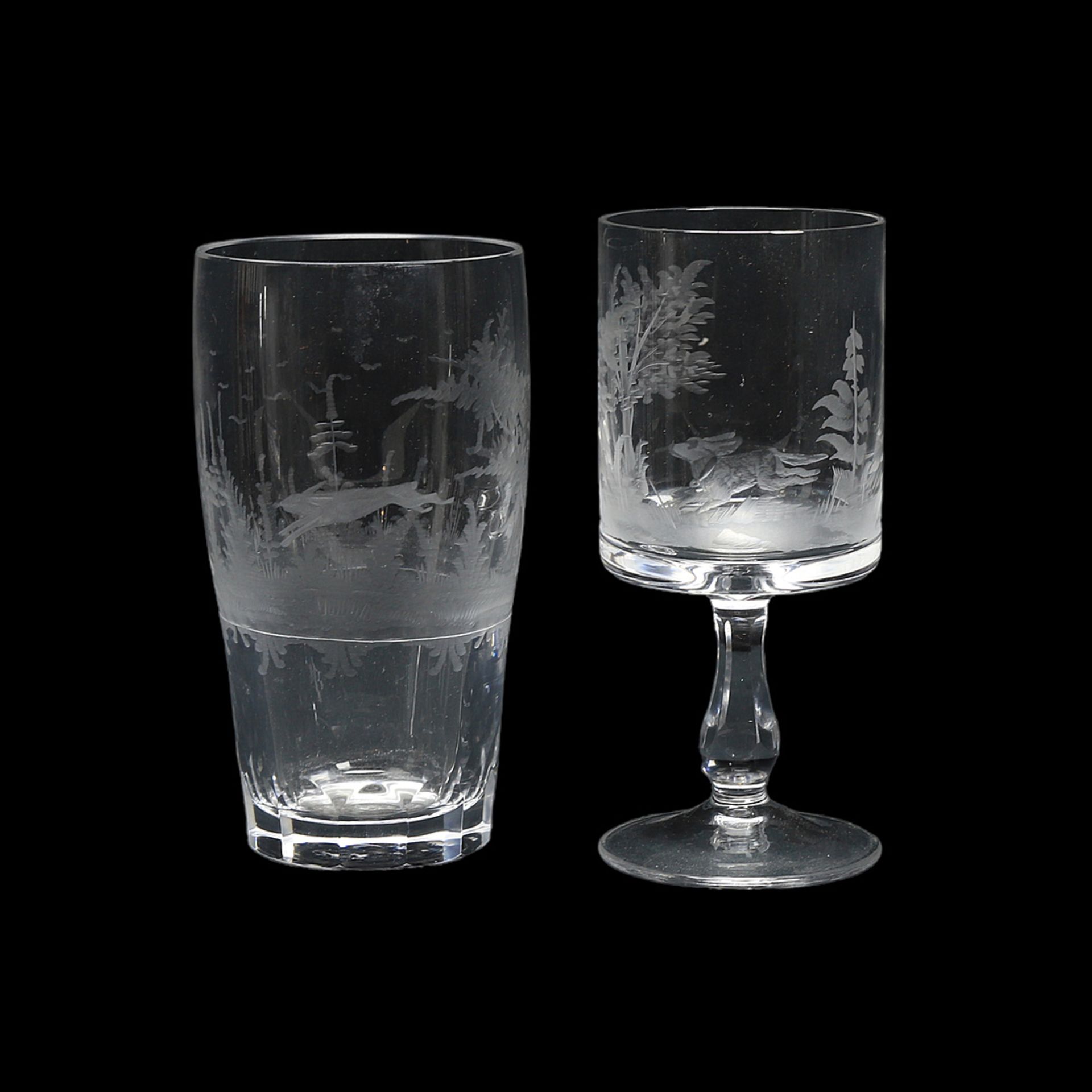Mixed lot of hunting glasses, German glassworks, around 1970 - Image 4 of 4