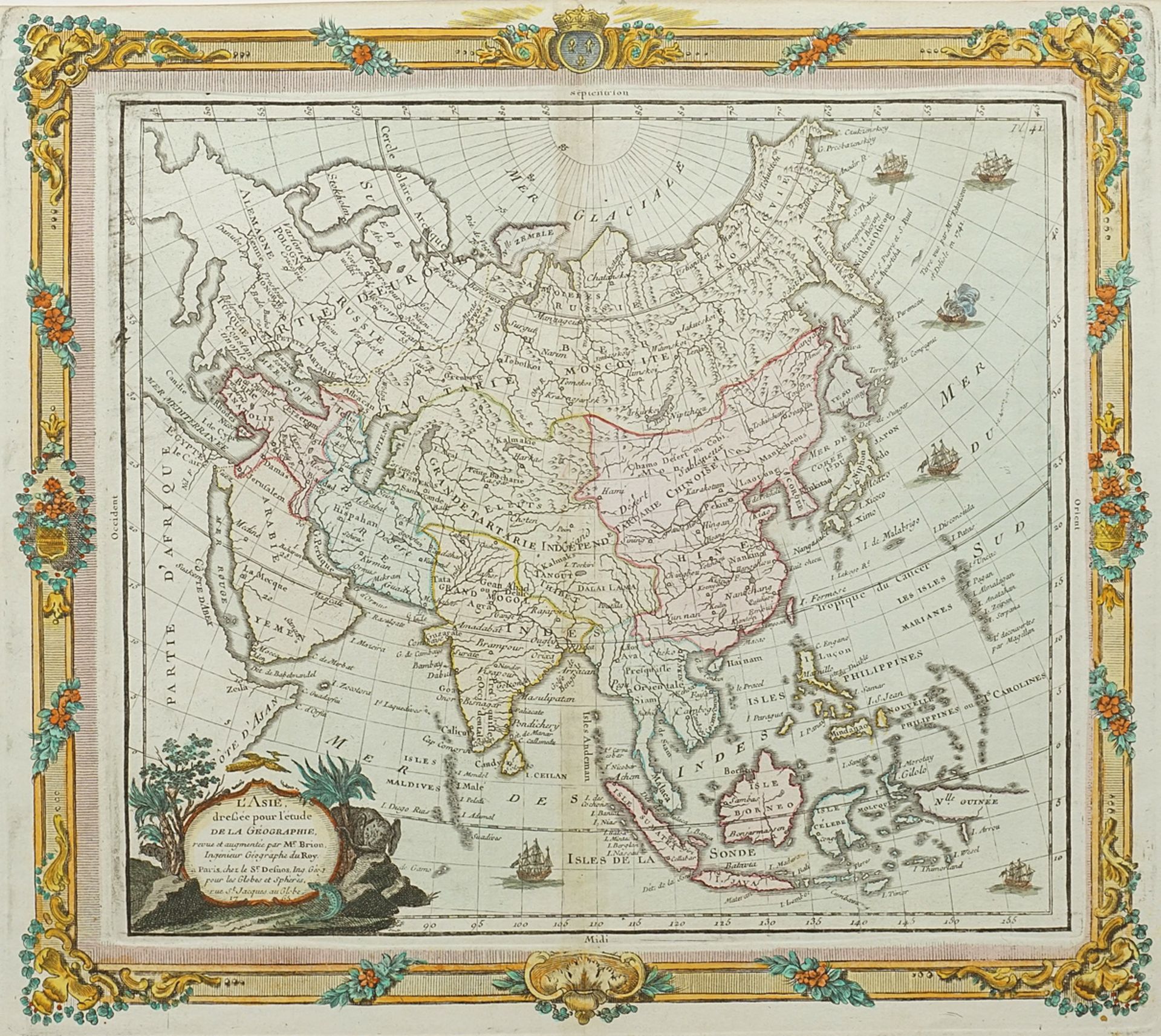Louis Charles Desnos (1725-1805), Map of Asia